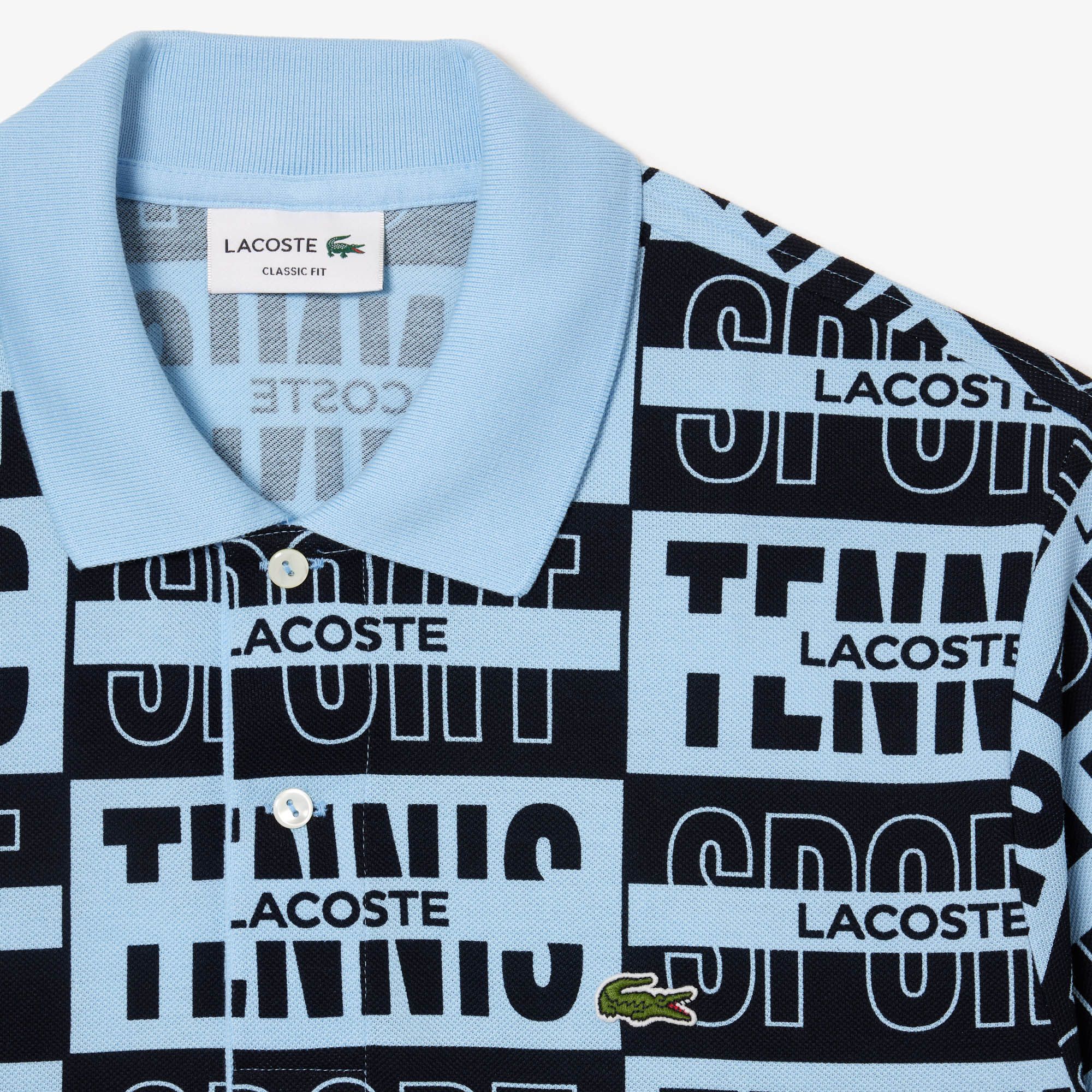 Áo Polo Lacoste Nam L.12.12 Original Có Huy Hiệu In Phối Hai Màu