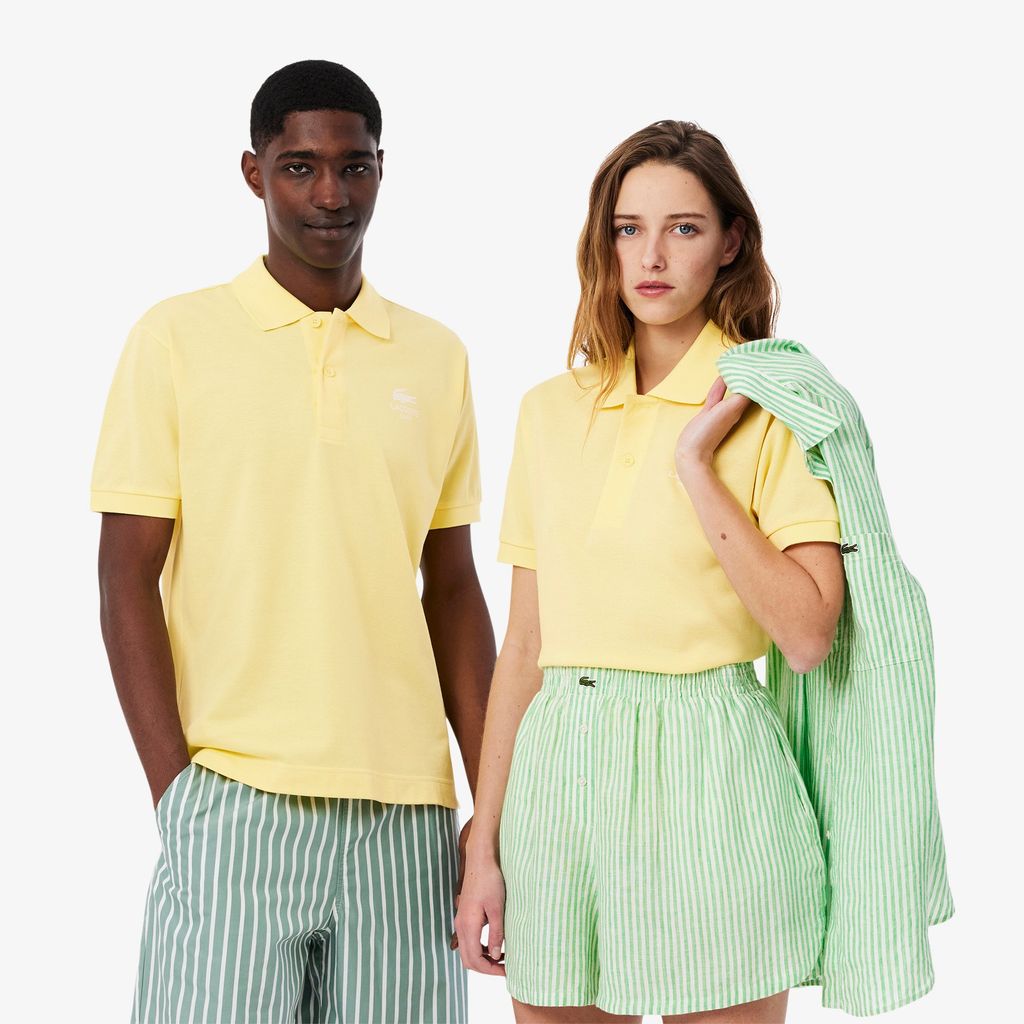 Áo Polo Lacoste Unisex L.12.12 Dáng Cổ Điển Họa Tiết In