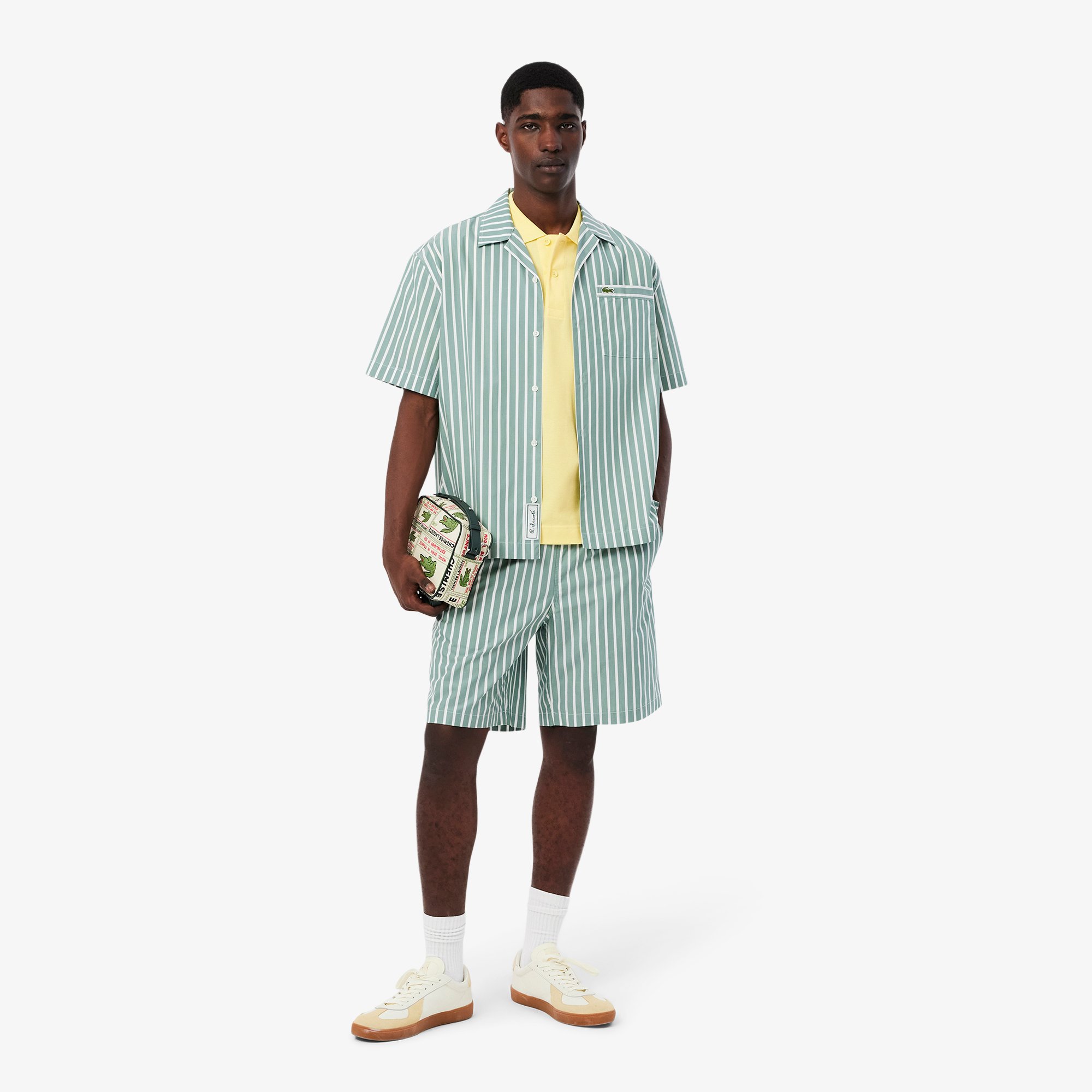 Áo Polo Lacoste Unisex L.12.12 Dáng Cổ Điển Họa Tiết In