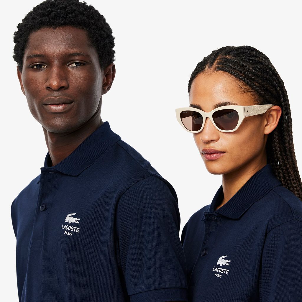 Áo Polo Lacoste Unisex L.12.12 Dáng Cổ Điển Họa Tiết In
