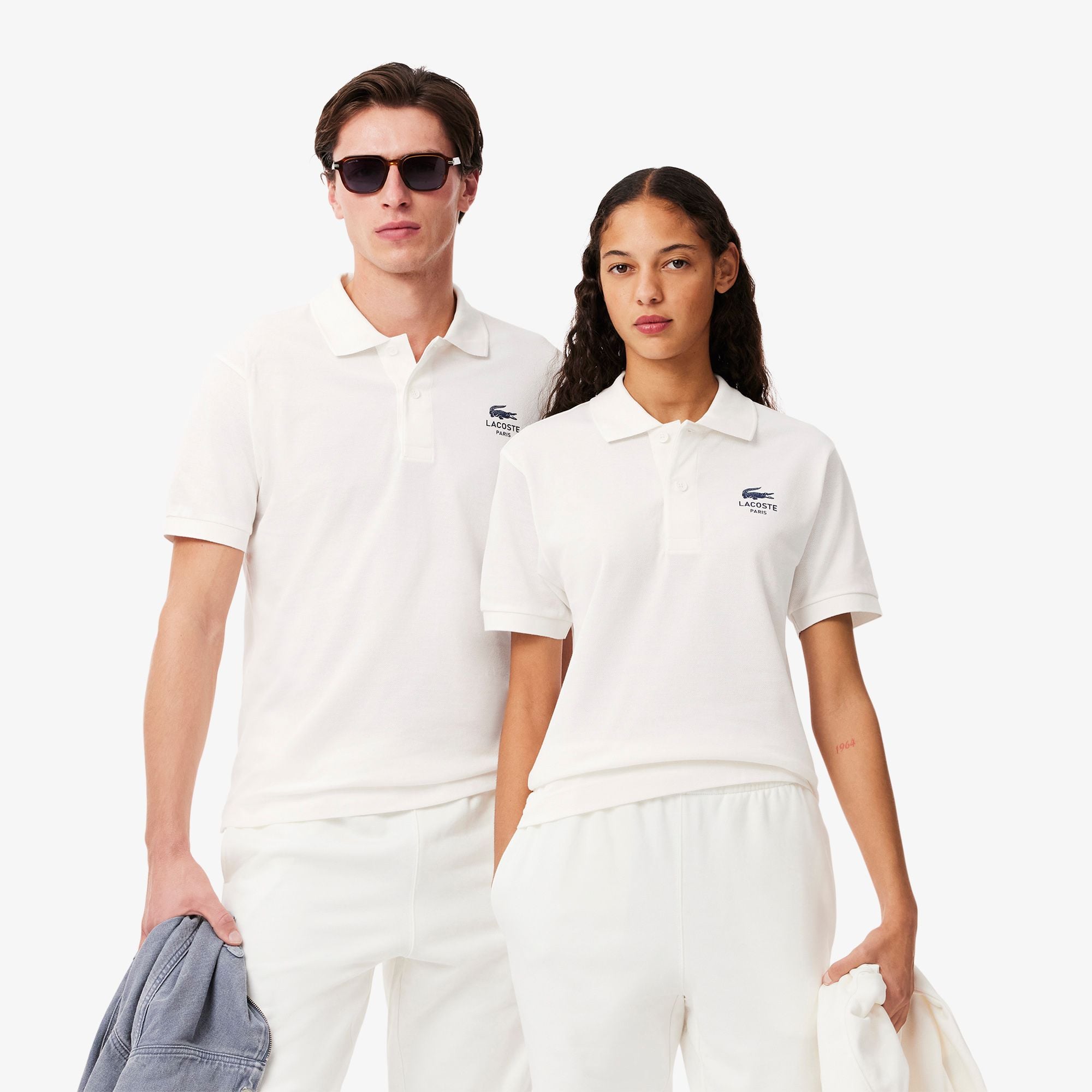 Áo Polo Lacoste Unisex L.12.12 Dáng Cổ Điển Họa Tiết In