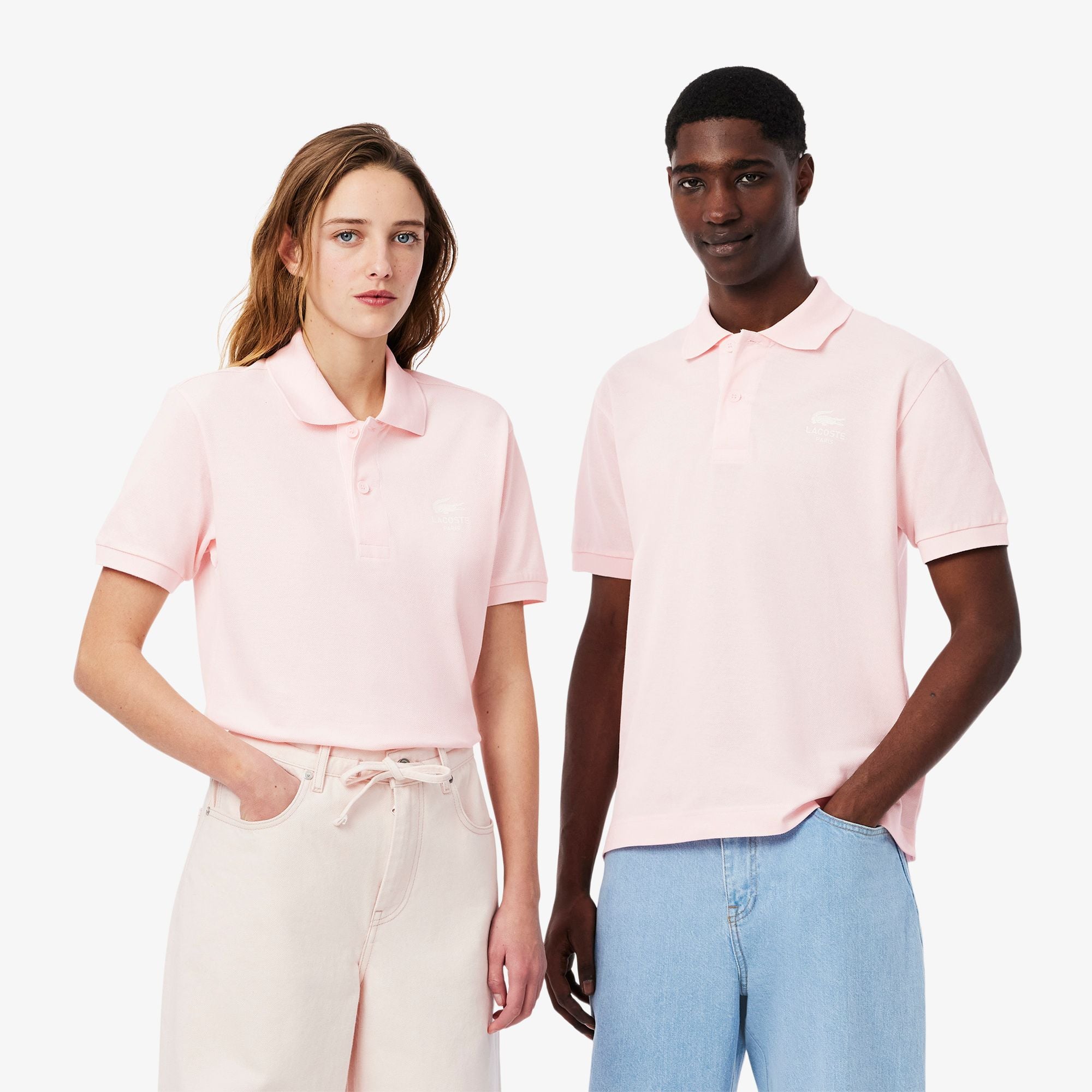 Áo Polo Lacoste Unisex L.12.12 Dáng Cổ Điển Họa Tiết In