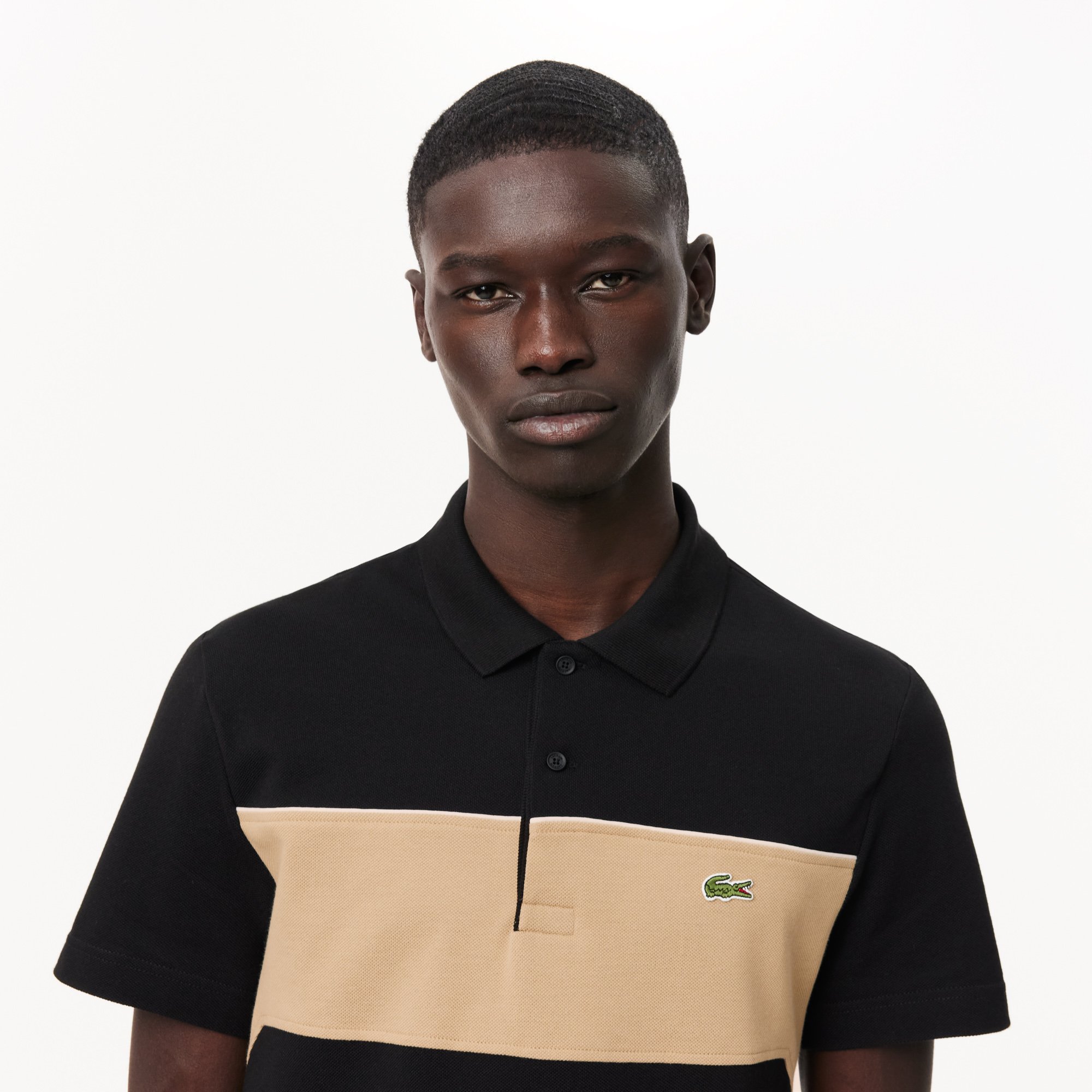 Áo Polo Lacoste Nam L.12.12 Dáng Suông Color-Block