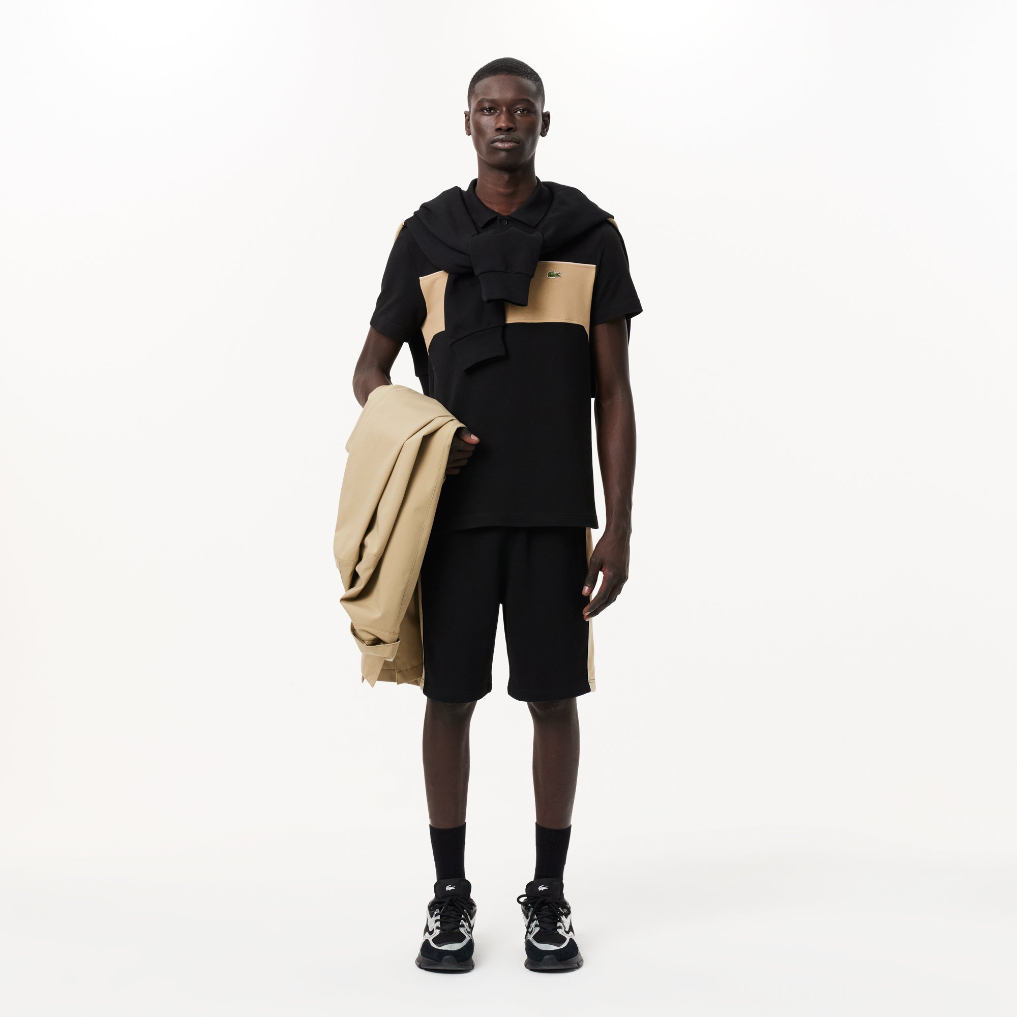 Áo Polo Lacoste Nam L.12.12 Dáng Suông Color-Block
