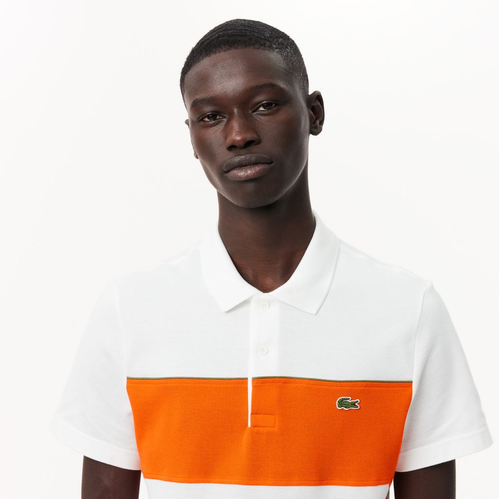 Áo Polo Lacoste Nam L.12.12 Dáng Suông Color-Block