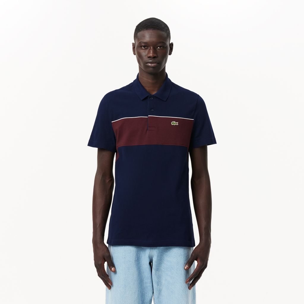 Áo Polo Lacoste Nam L.12.12 Dáng Suông Color-Block