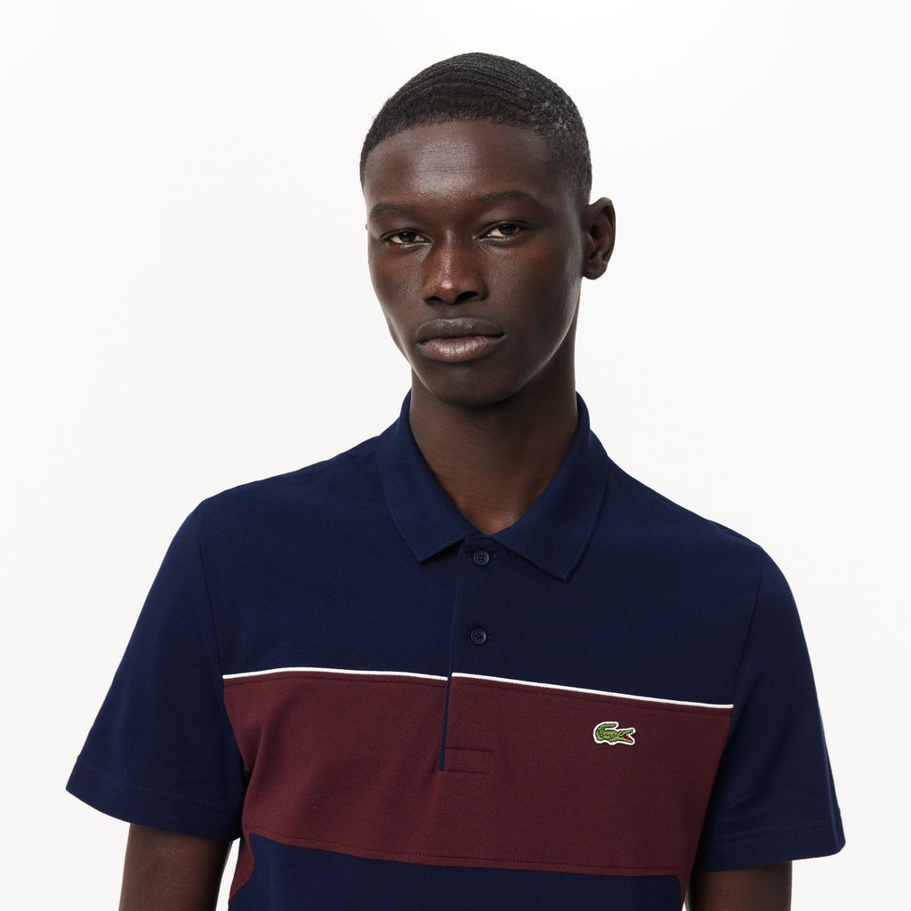 Áo Polo Lacoste Nam L.12.12 Dáng Suông Color-Block