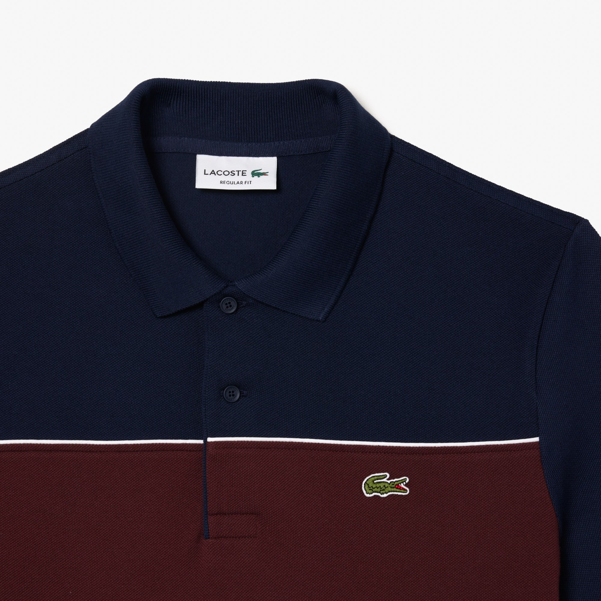 Áo Polo Lacoste Nam L.12.12 Dáng Suông Color-Block