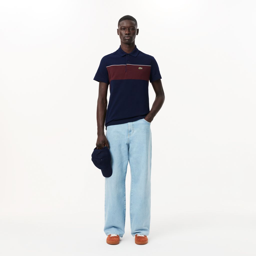 Áo Polo Lacoste Nam L.12.12 Dáng Suông Color-Block