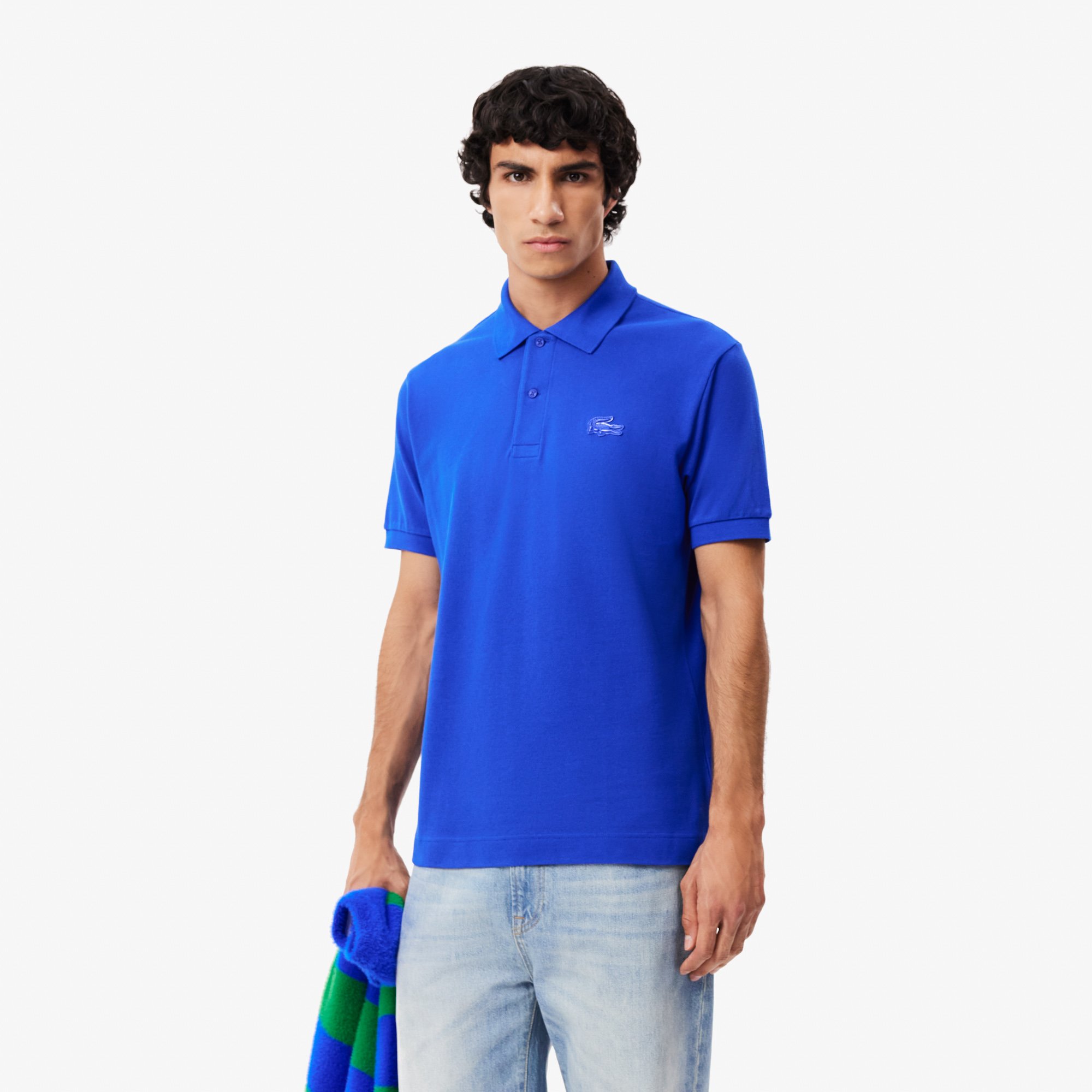 Áo Polo Lacoste Nam Dáng Cổ Điển L.12.12 Có Huy Hiệu