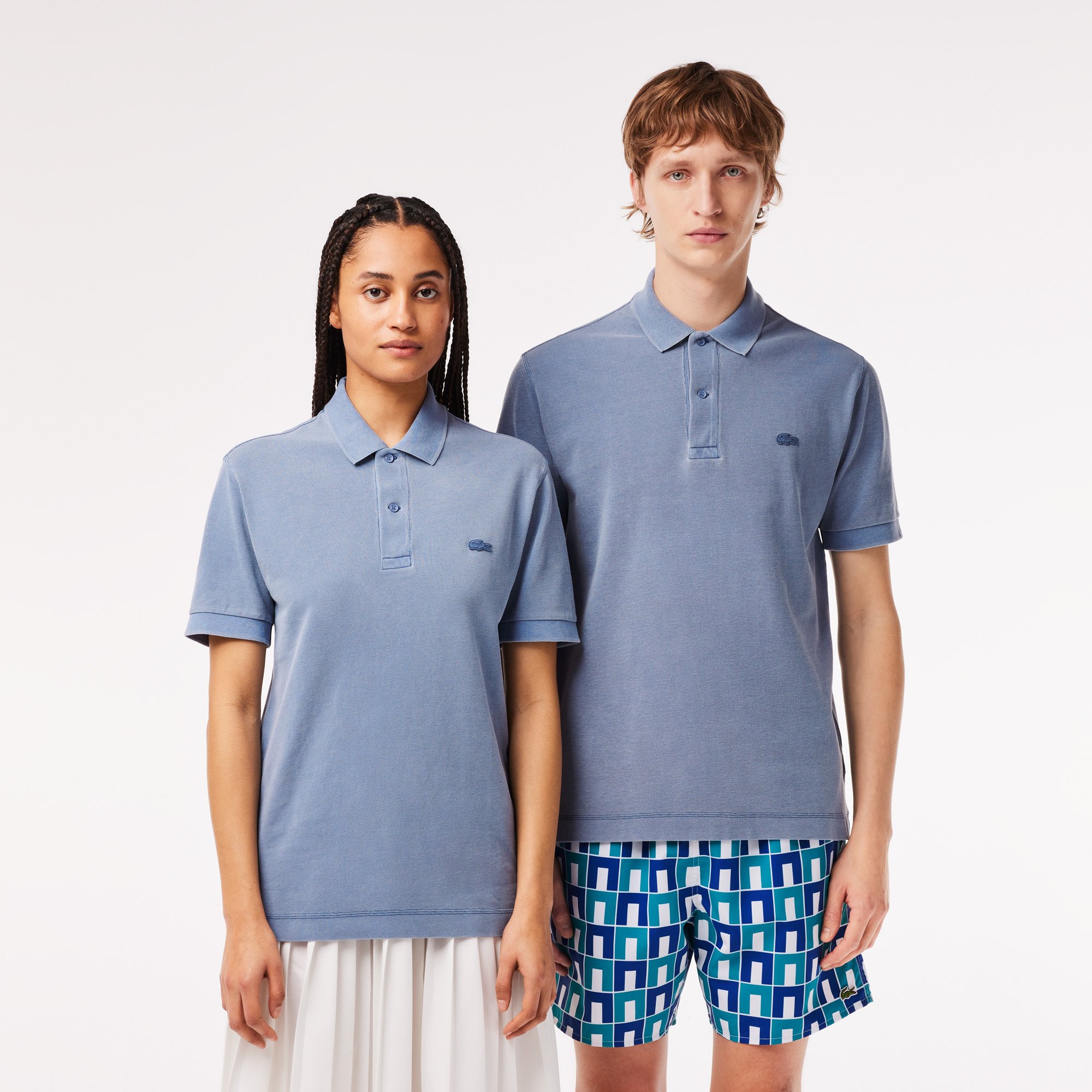 Áo Polo Lacoste Unisex L.12.12 Dáng Cổ Điển Chất Liệu Cotton Piqué Màu Nhuộm Tự Nhiên