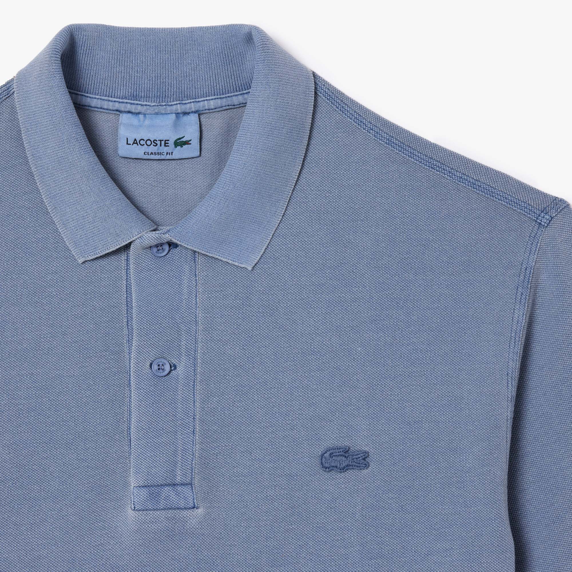 Áo Polo Lacoste Unisex L.12.12 Dáng Cổ Điển Chất Liệu Cotton Piqué Màu Nhuộm Tự Nhiên