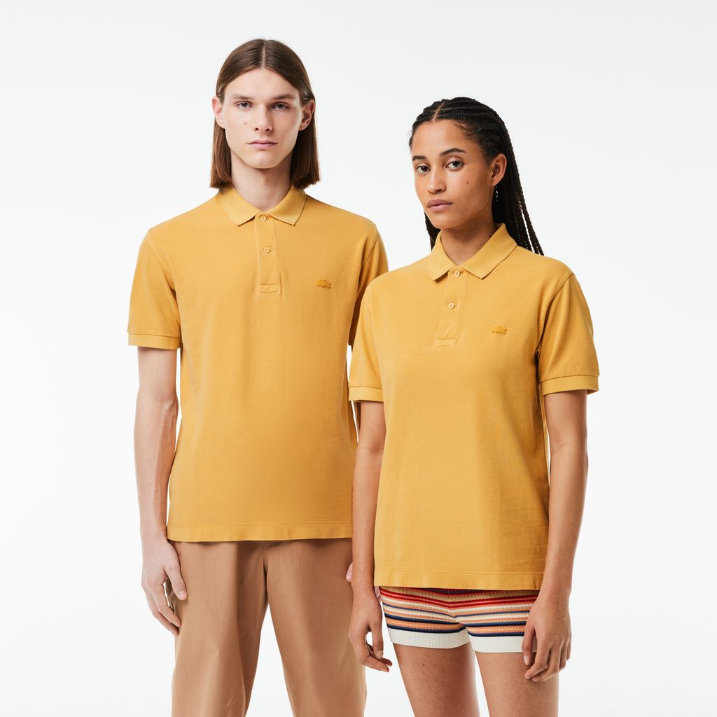 Áo Polo Lacoste Unisex L.12.12 Dáng Cổ Điển Chất Liệu Cotton Piqué Màu Nhuộm Tự Nhiên