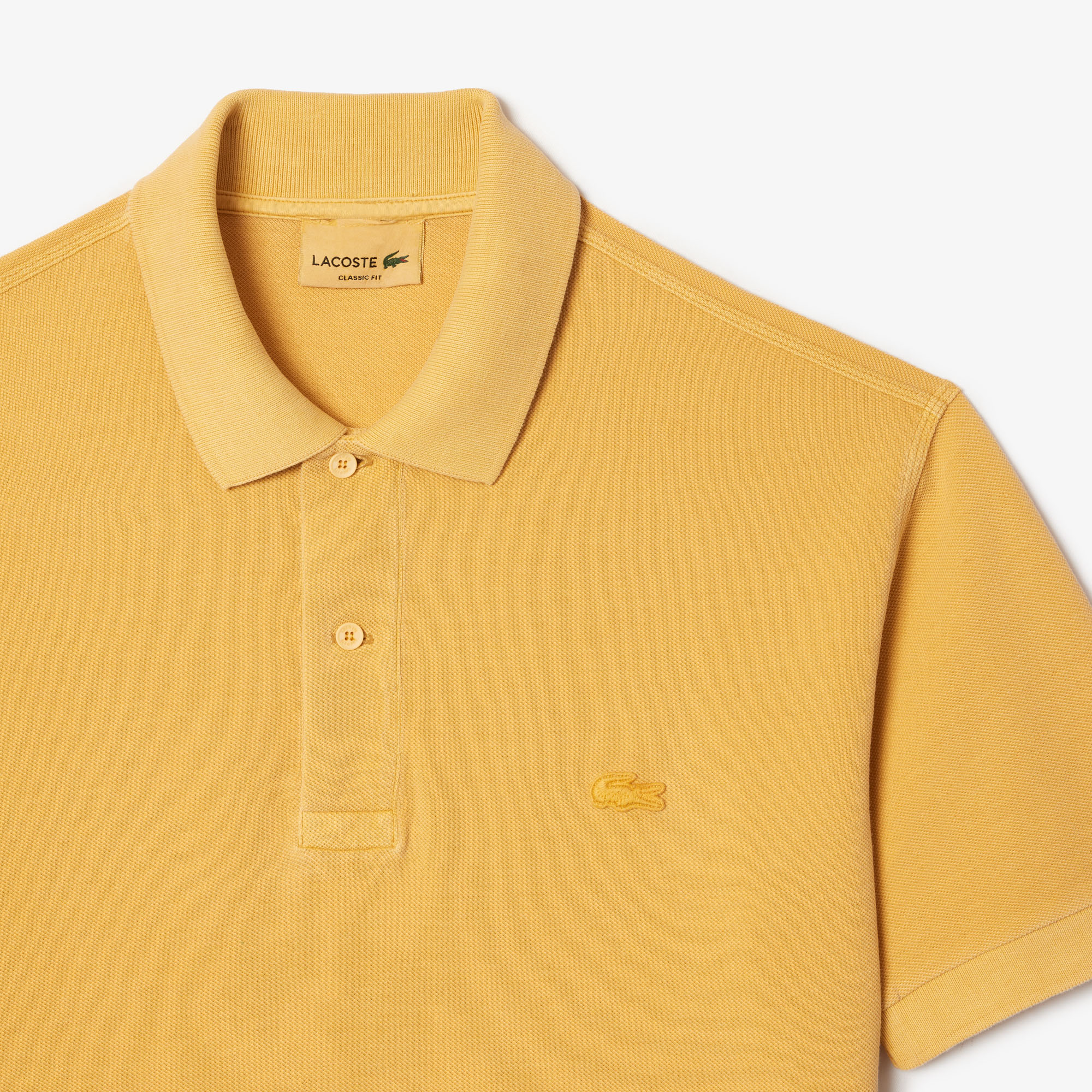 Áo Polo Lacoste Unisex L.12.12 Dáng Cổ Điển Chất Liệu Cotton Piqué Màu Nhuộm Tự Nhiên