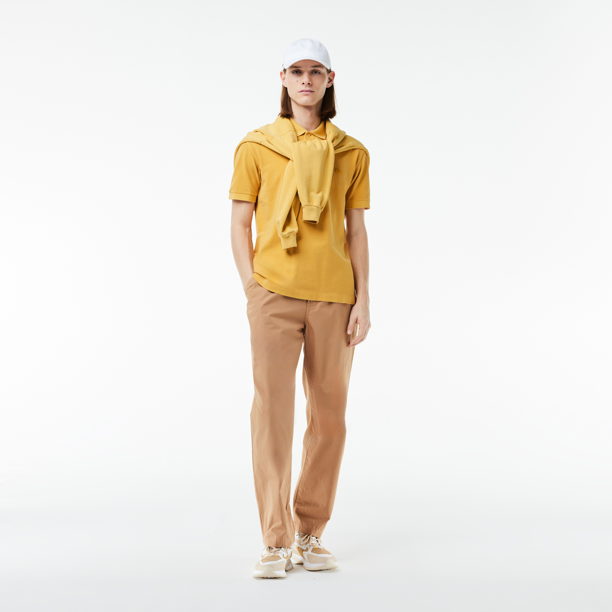 Áo Polo Lacoste Unisex L.12.12 Dáng Cổ Điển Chất Liệu Cotton Piqué Màu Nhuộm Tự Nhiên