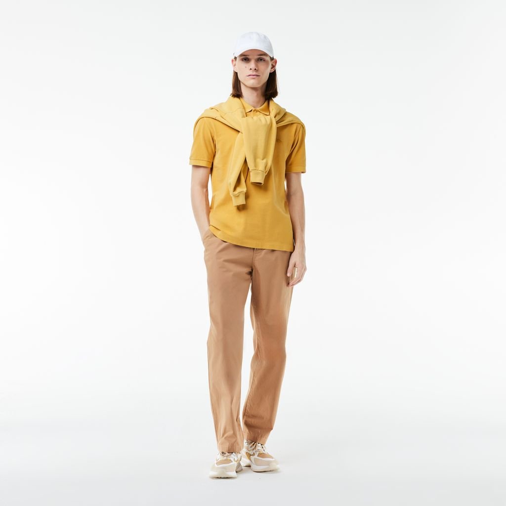 Áo Polo Lacoste Unisex L.12.12 Dáng Cổ Điển Chất Liệu Cotton Piqué Màu Nhuộm Tự Nhiên