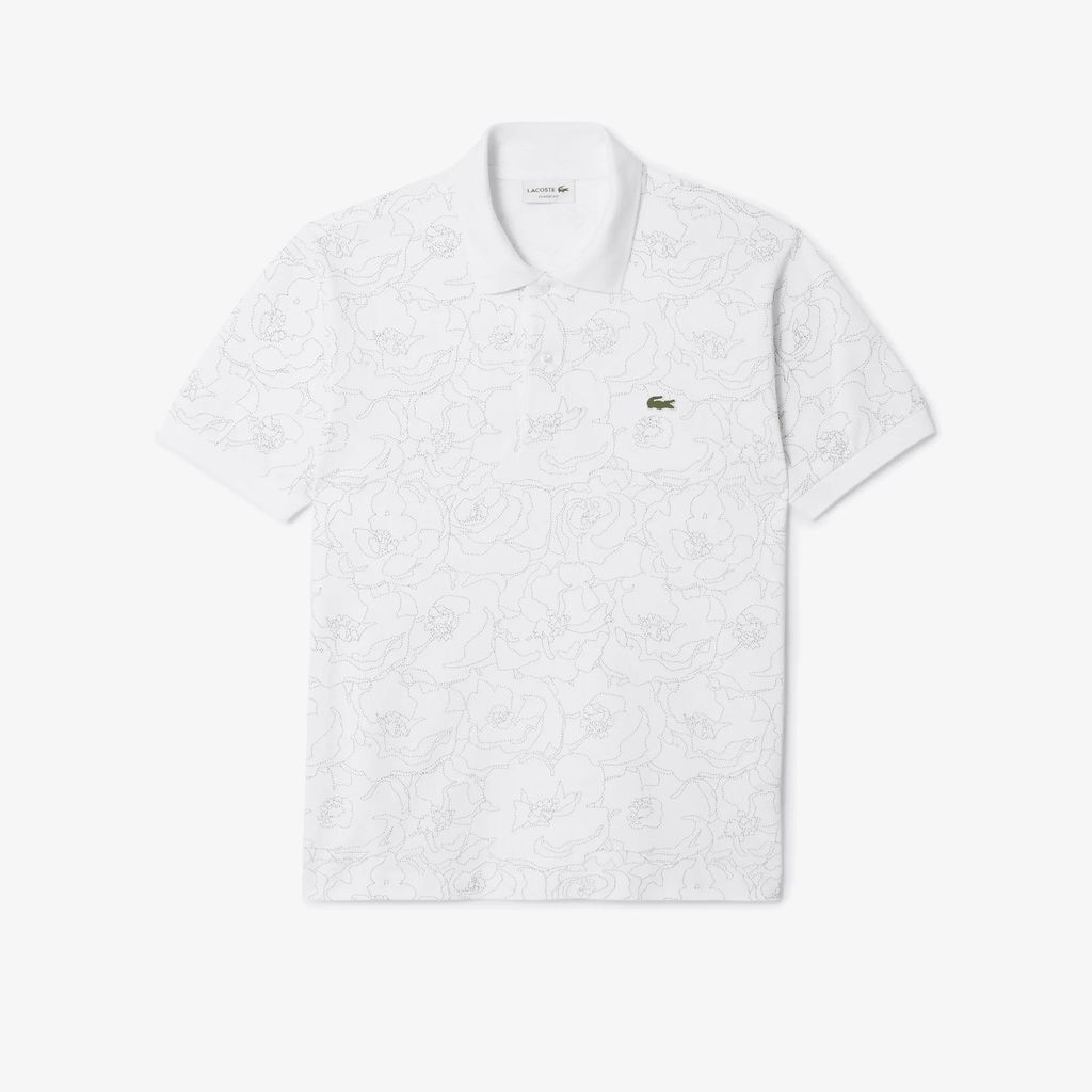 Áo Polo Lacoste Nam Dáng Cổ Điển L.12.12 Họa Tiết In Hoa