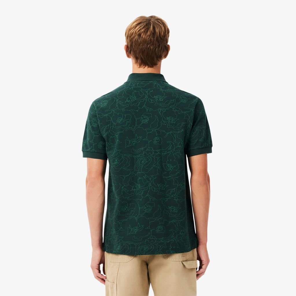 Áo Polo Lacoste Nam Dáng Cổ Điển L.12.12 Họa Tiết In Hoa