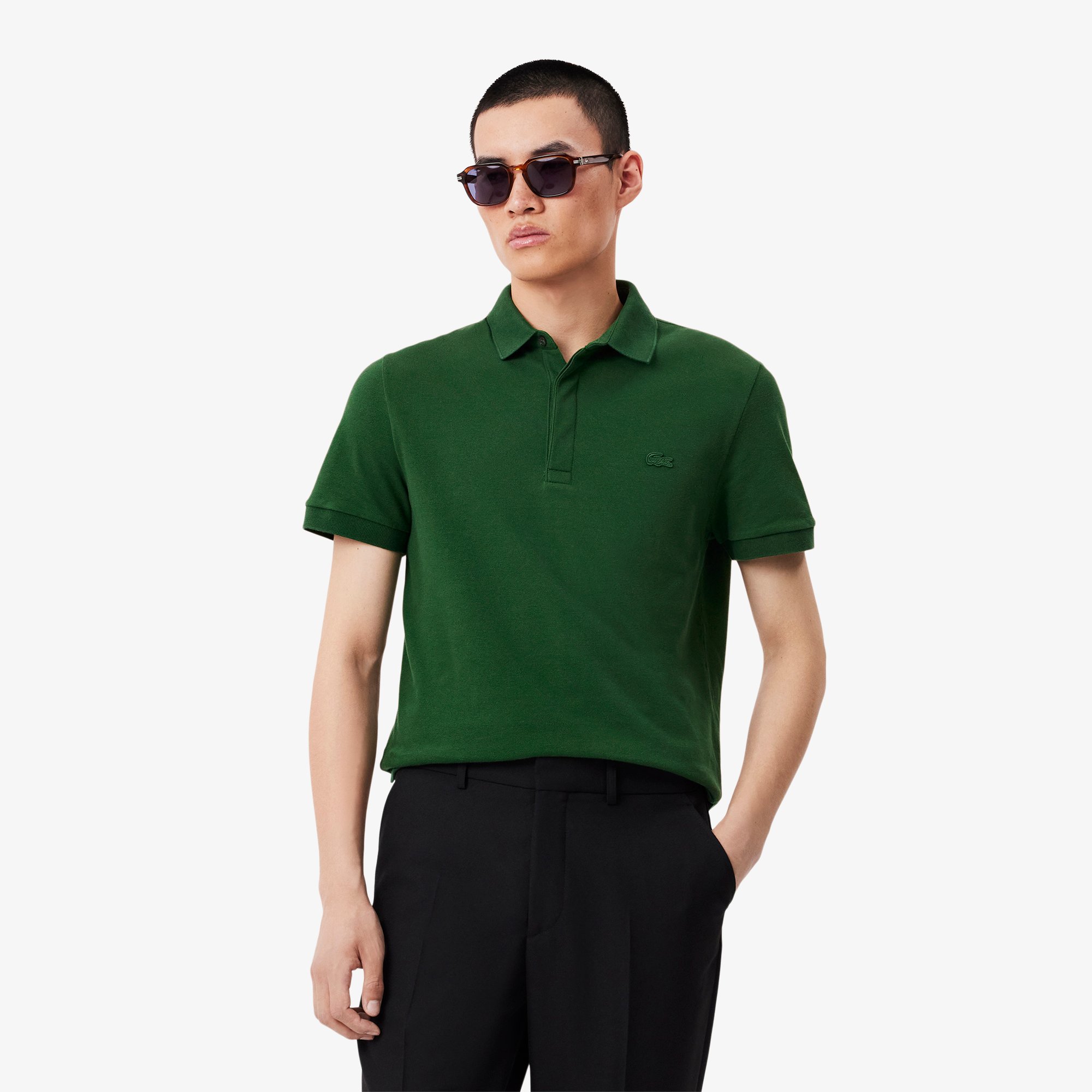 Áo Polo Lacoste Nam Paris Dáng Suông Piqué Co Dãn