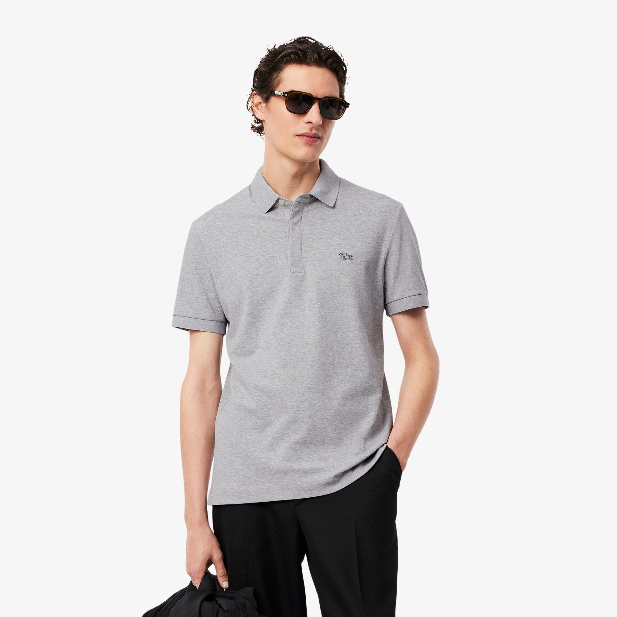 Áo Polo Lacoste Nam Paris Dáng Suông Piqué Co Dãn
