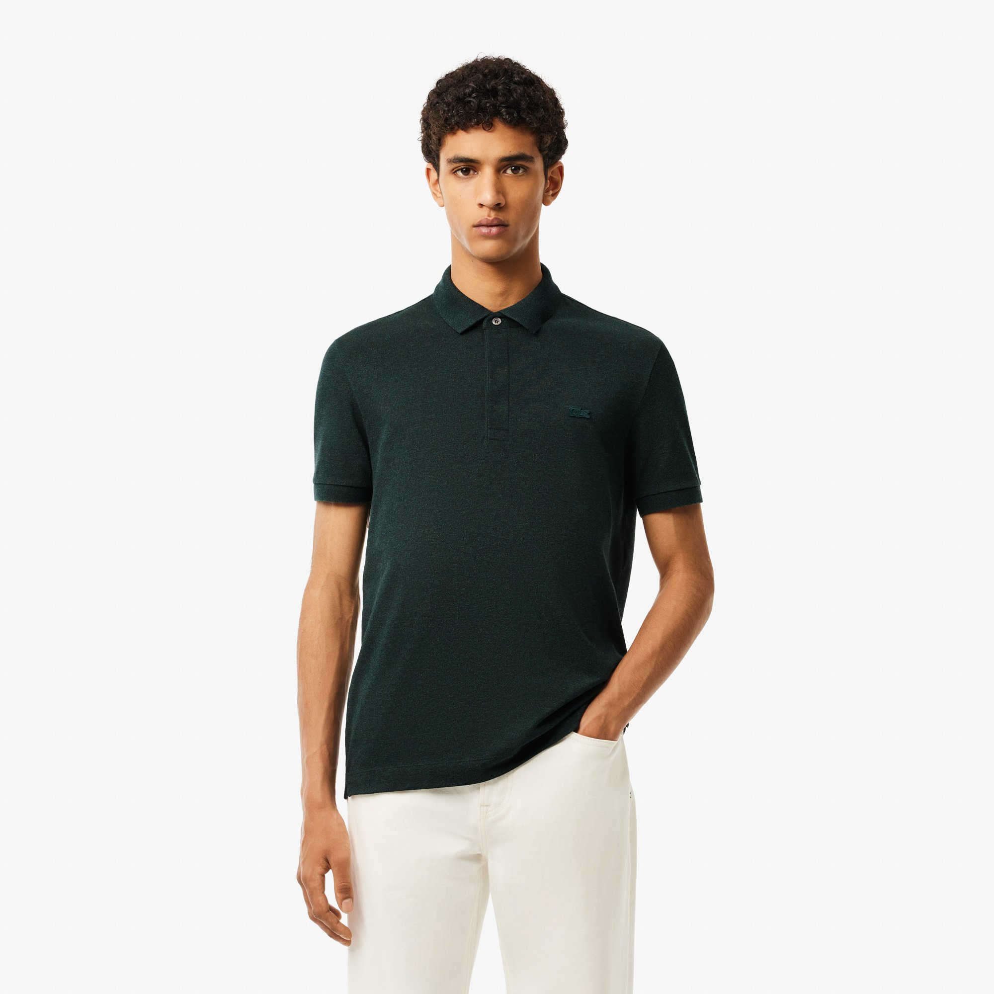 Áo Polo Lacoste Nam Paris Dáng Suông Piqué Co Dãn