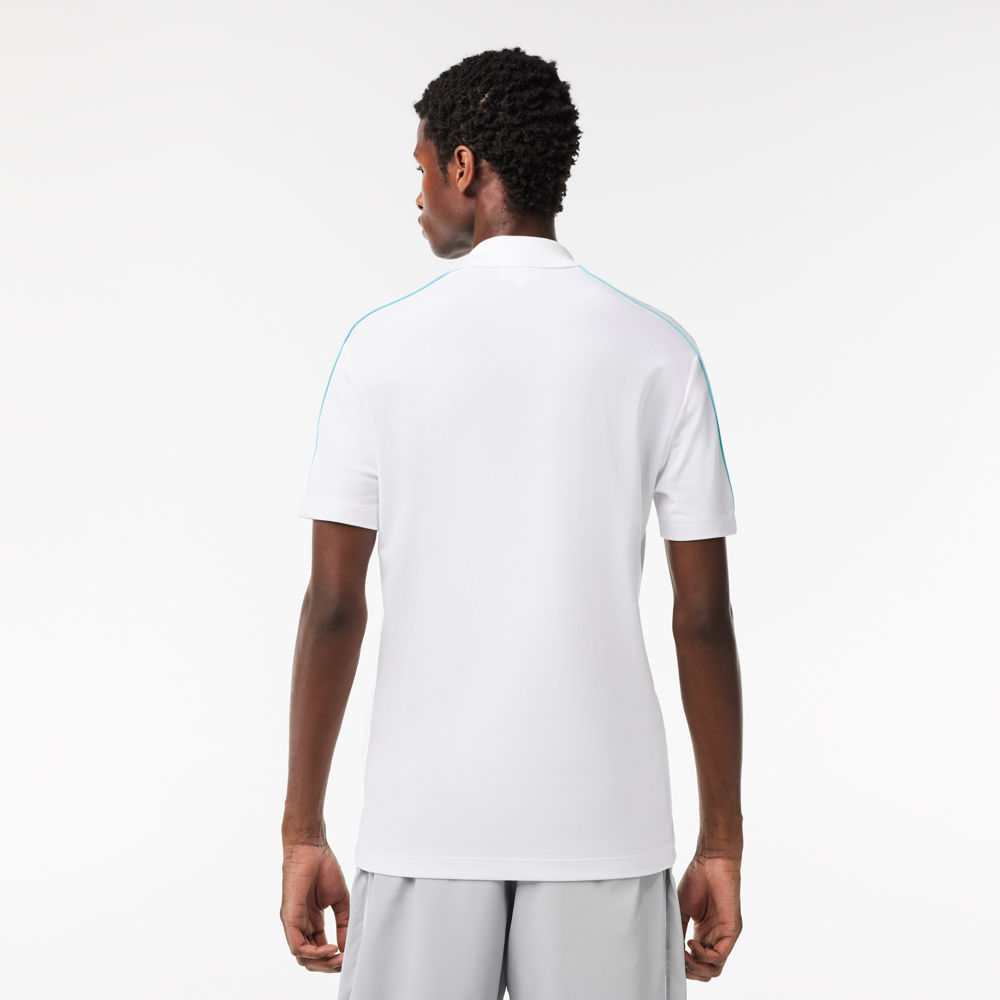 Áo Polo Lacoste Nam Họa Tiết In Với Các Điểm Nhấn Phối Màu