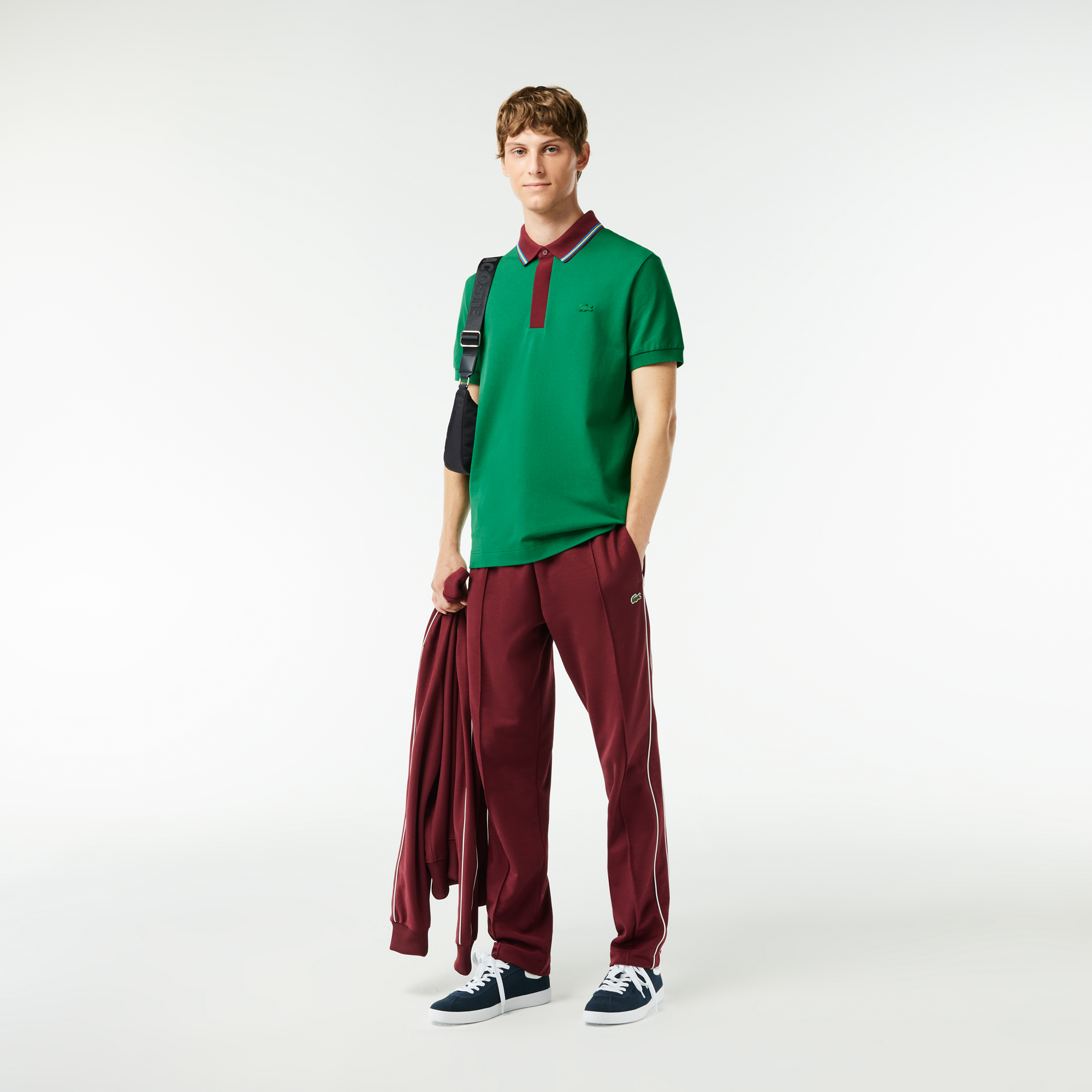 Áo Polo Lacoste Nam Smart Paris Cổ Phối Màu