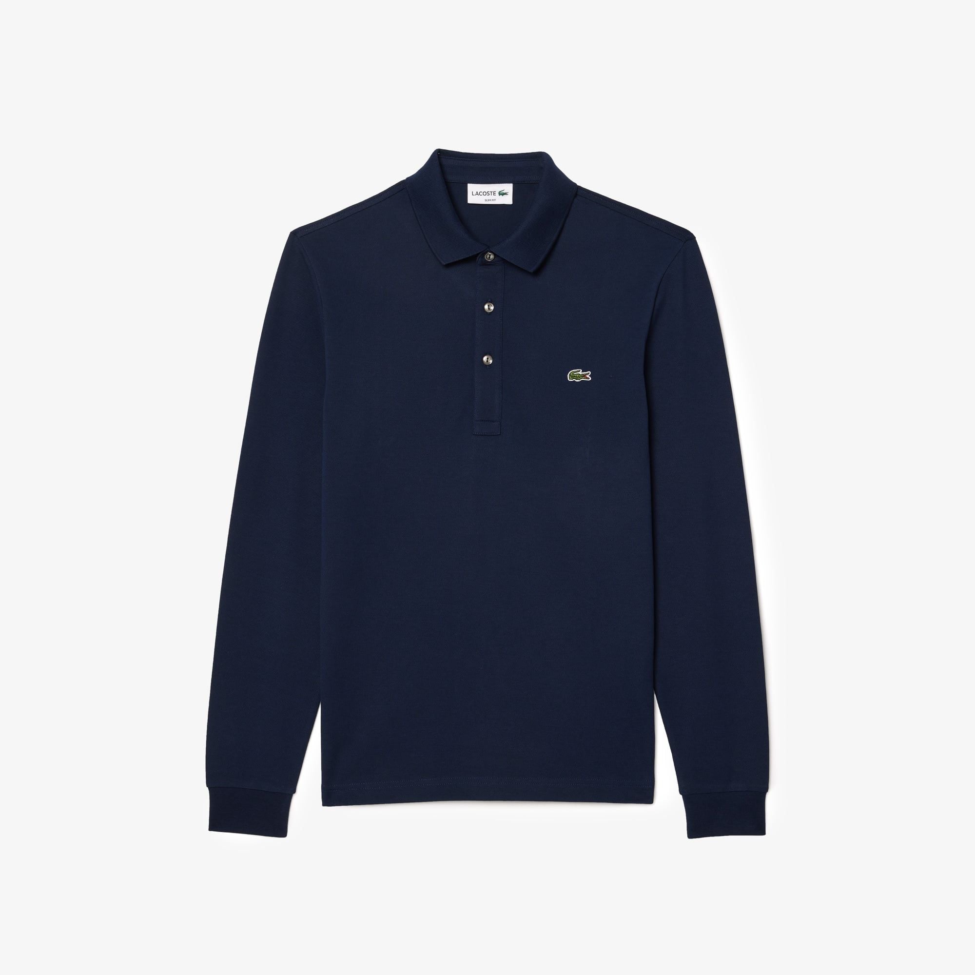 Áo Polo Lacoste Nam Ôm Dáng Dài Tay Co Giãn