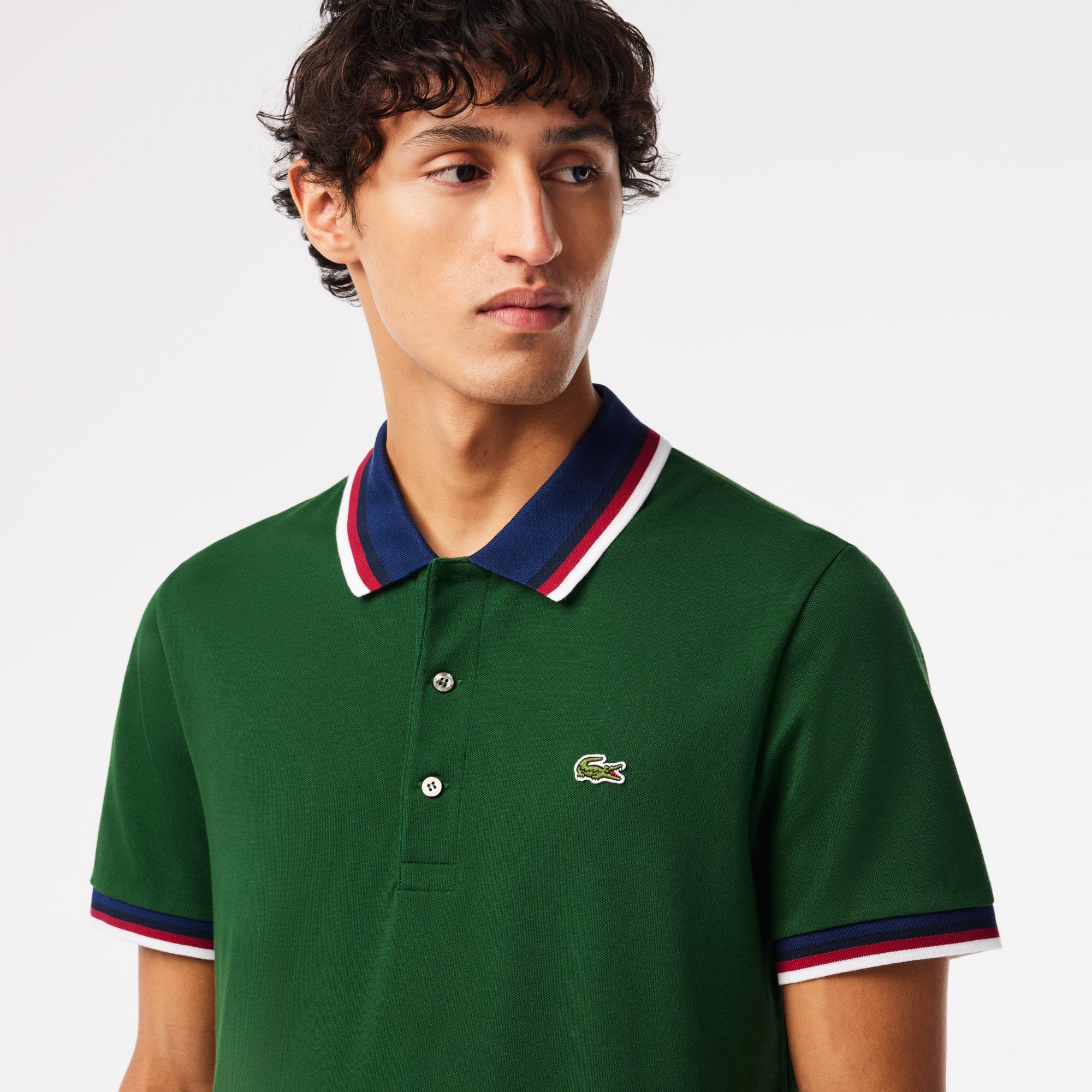 Áo Polo Lacoste Nam Piqué Dáng Suông Co Giãn
