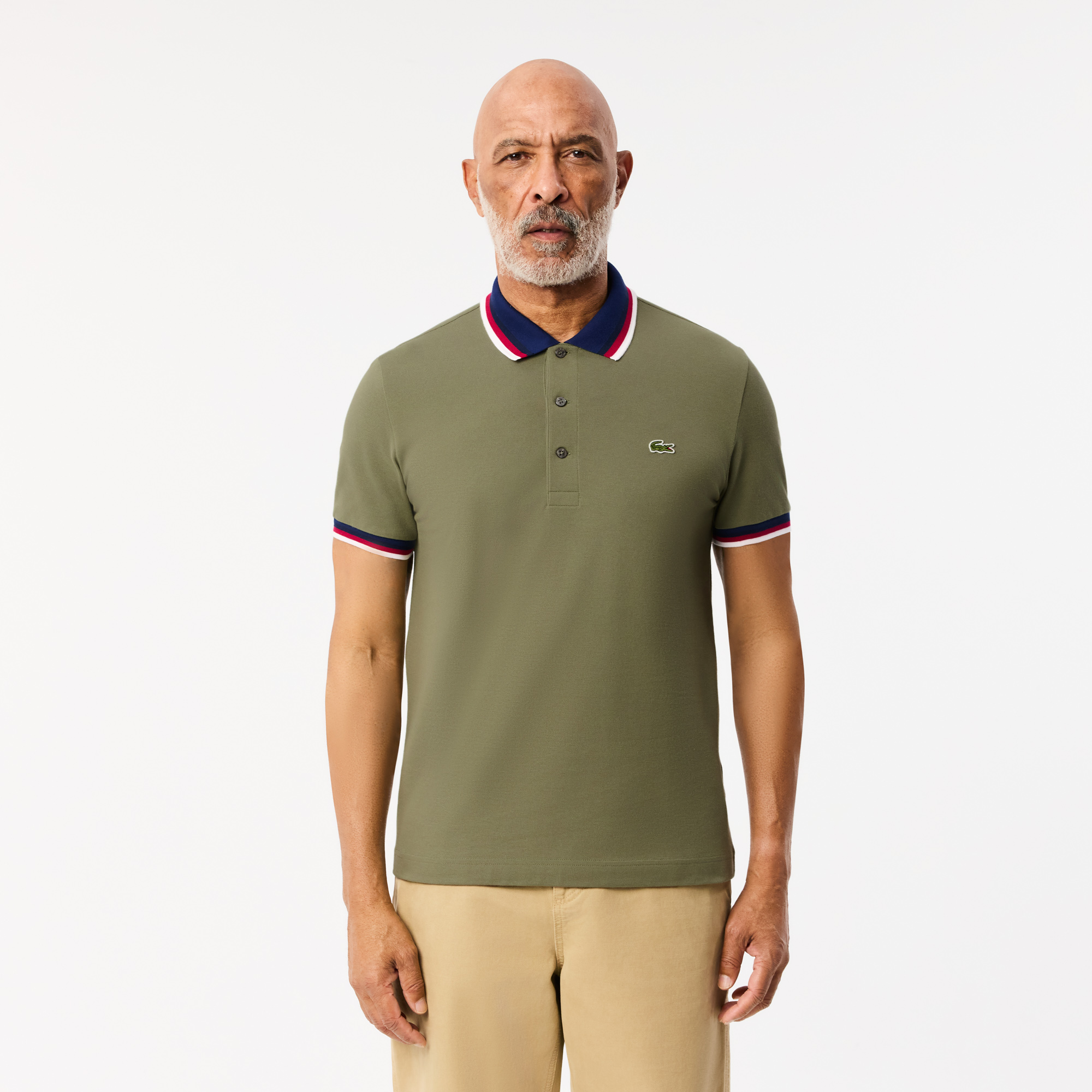 Áo Polo Lacoste Nam Piqué Dáng Suông Co Giãn