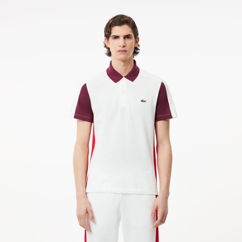 Áo Polo Lacoste Nam Dáng Suông Họa Tiết Colour Block