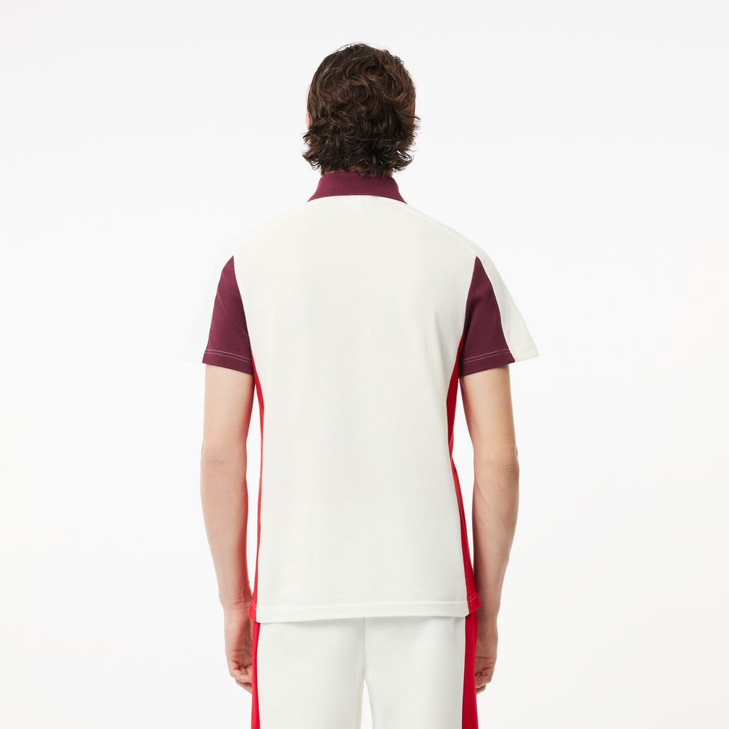 Áo Polo Lacoste Nam Dáng Suông Họa Tiết Colour Block