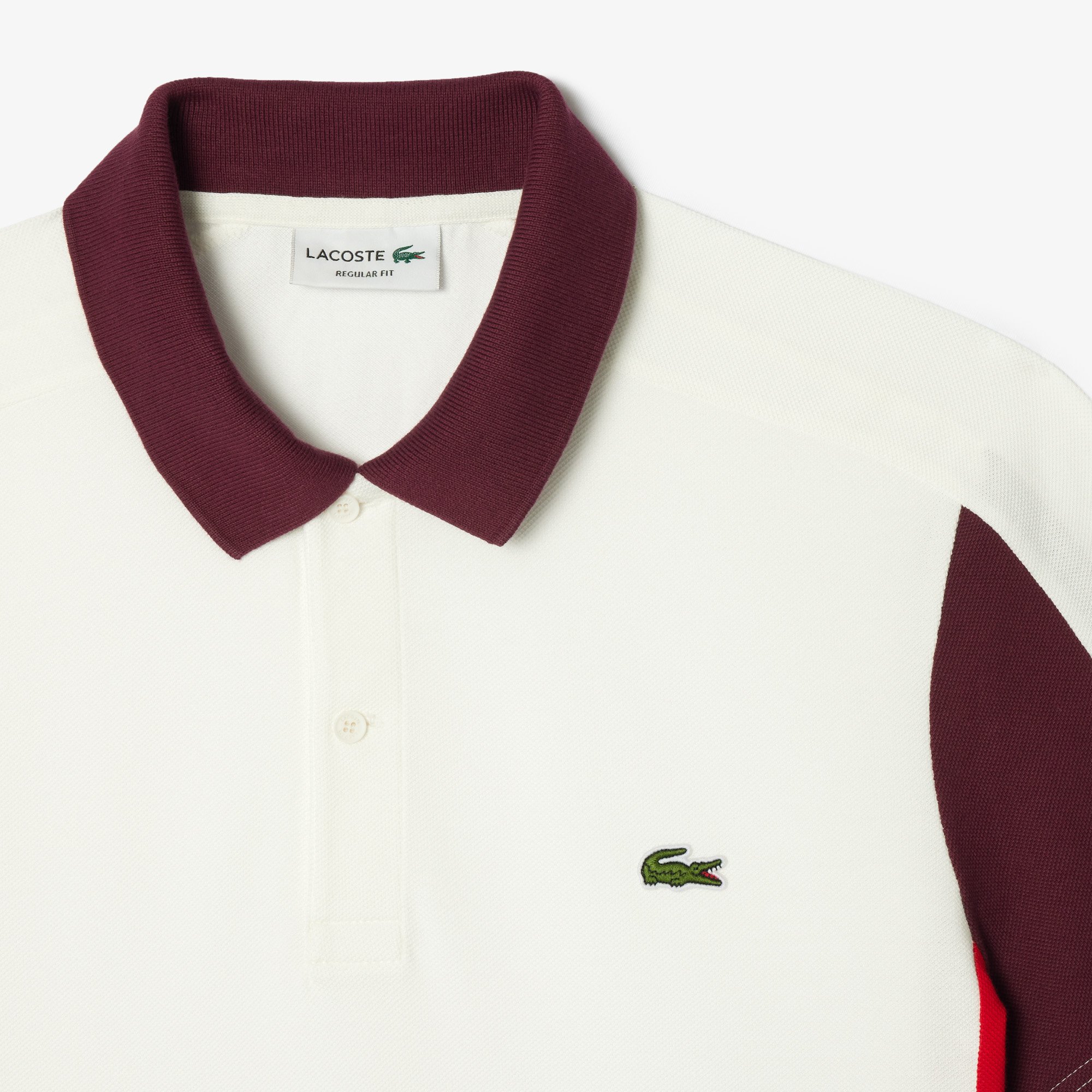 Áo Polo Lacoste Nam Dáng Suông Họa Tiết Colour Block