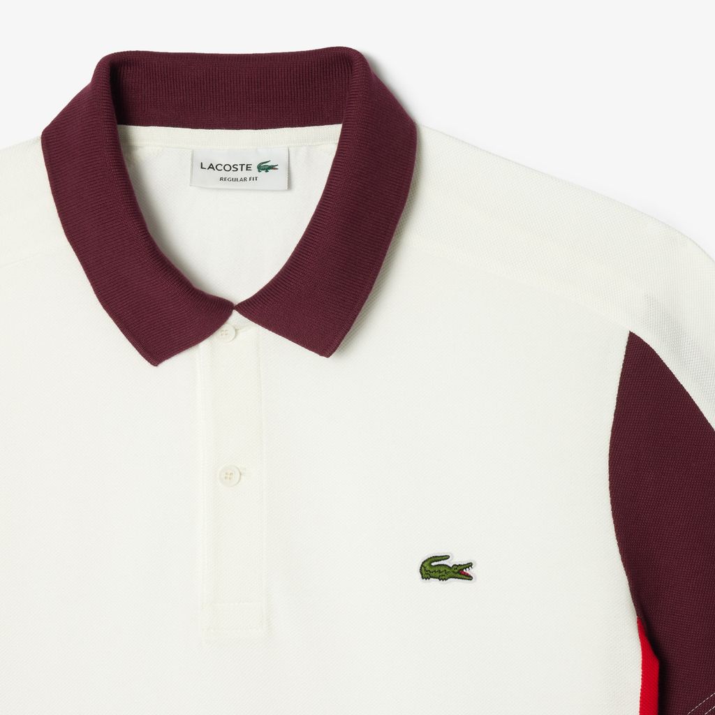 Áo Polo Lacoste Nam Dáng Suông Họa Tiết Colour Block