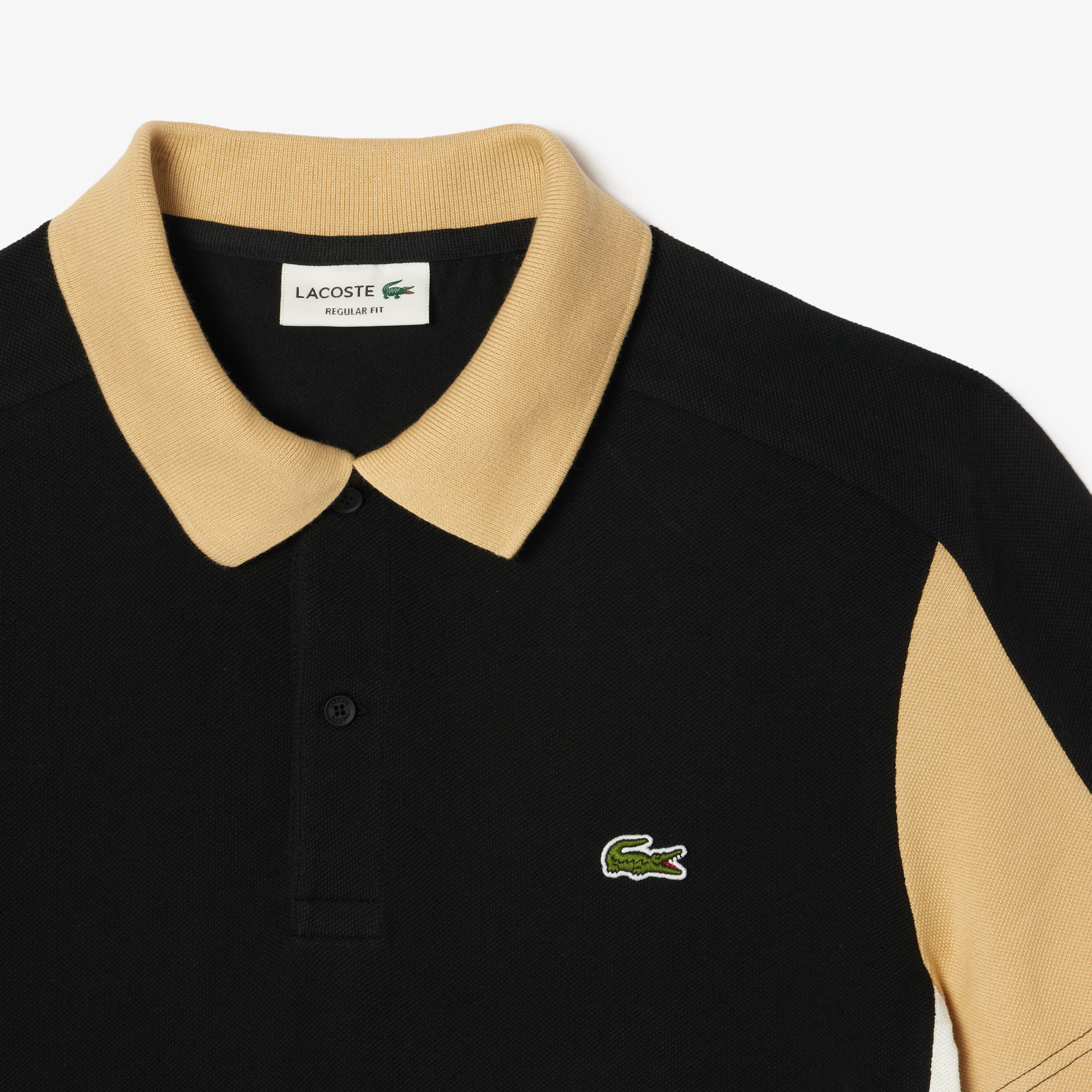 Áo Polo Lacoste Nam Dáng Suông Họa Tiết Colour Block