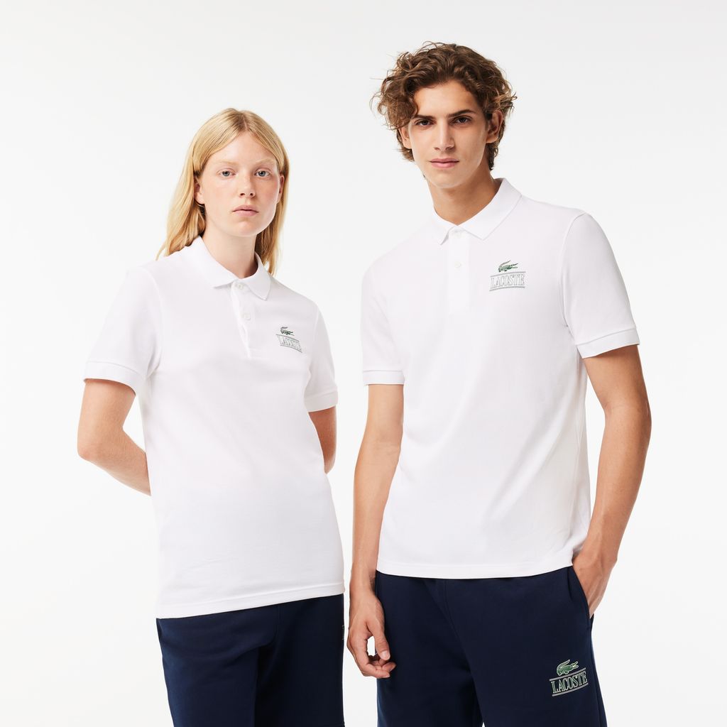 Áo Polo Lacoste Signature Nam Dáng Suông Họa Tiết In
