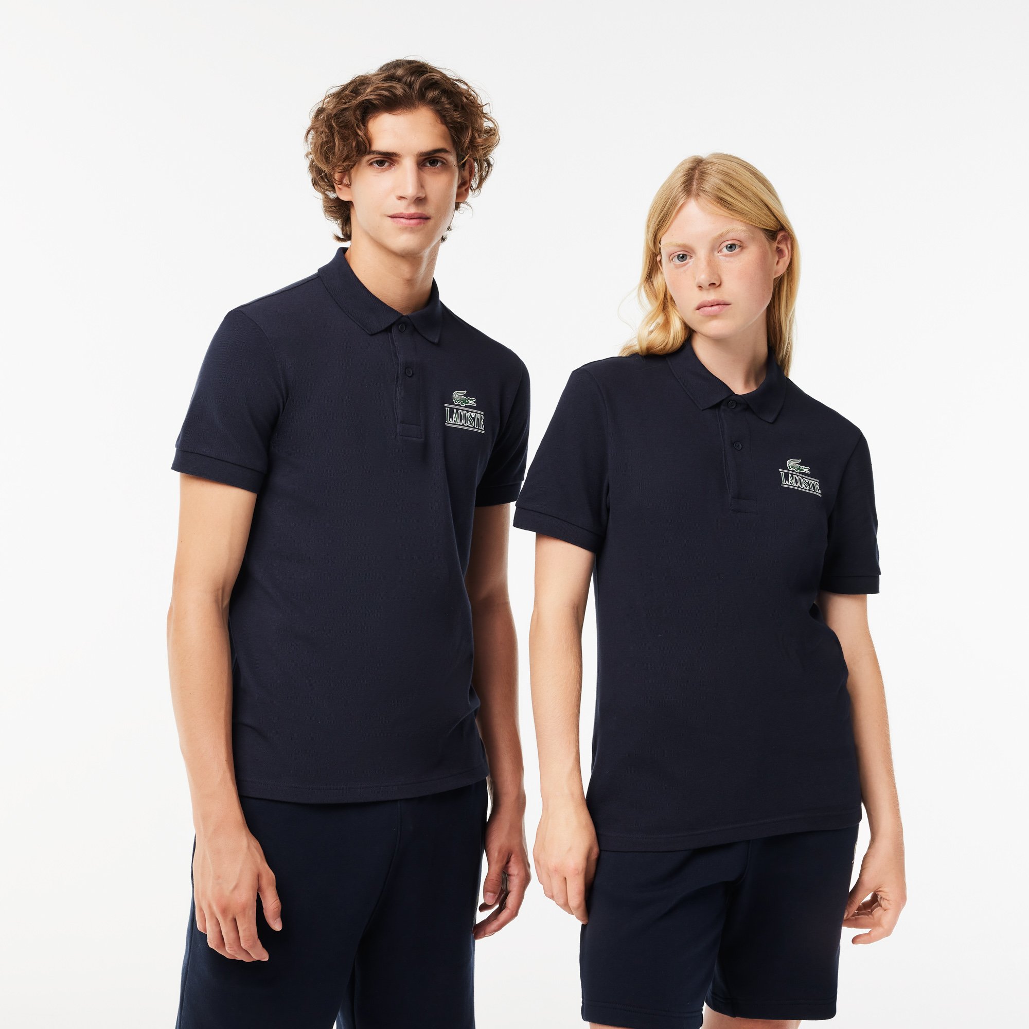 Áo Polo Lacoste Signature Nam Dáng Suông Họa Tiết In