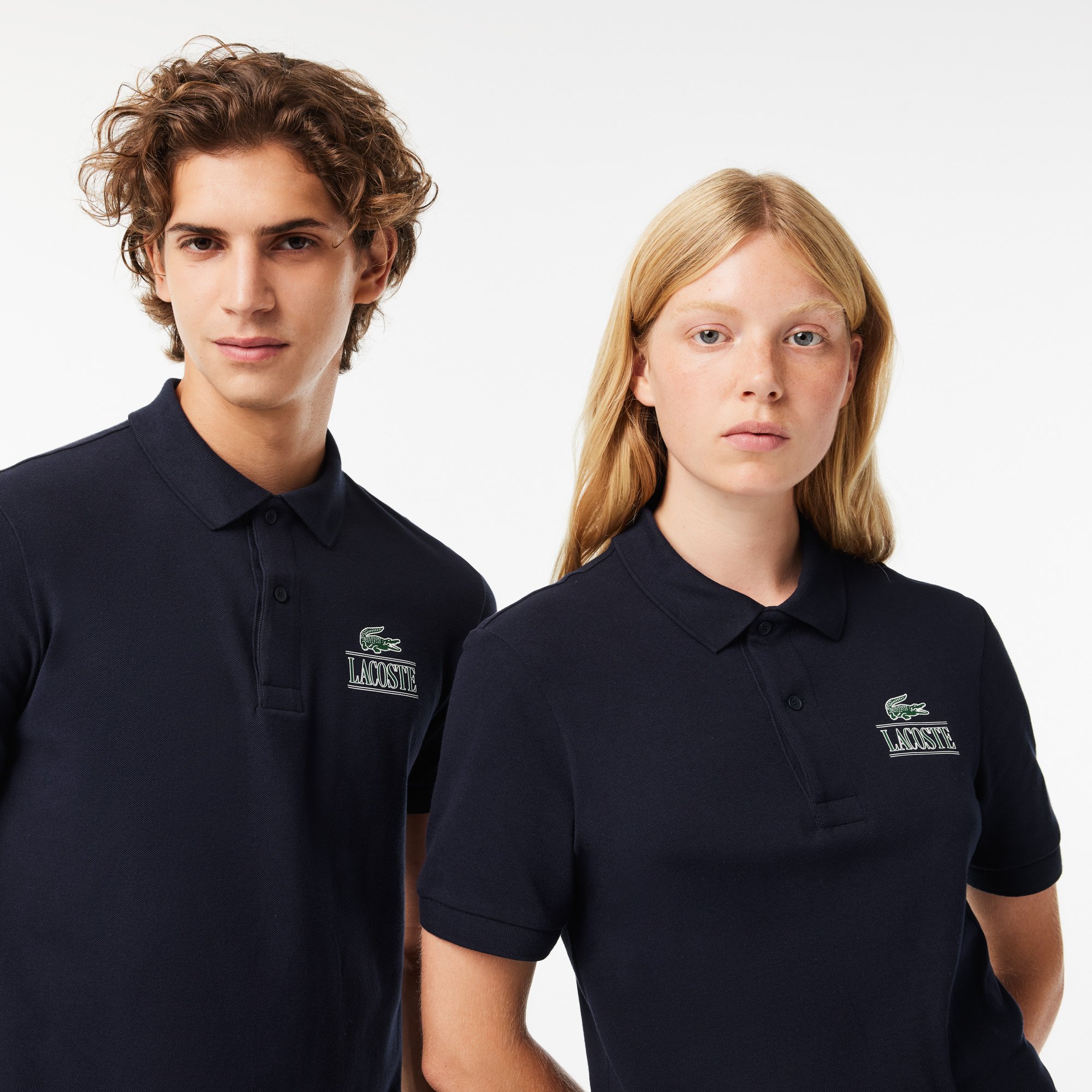 Áo Polo Lacoste Signature Nam Dáng Suông Họa Tiết In