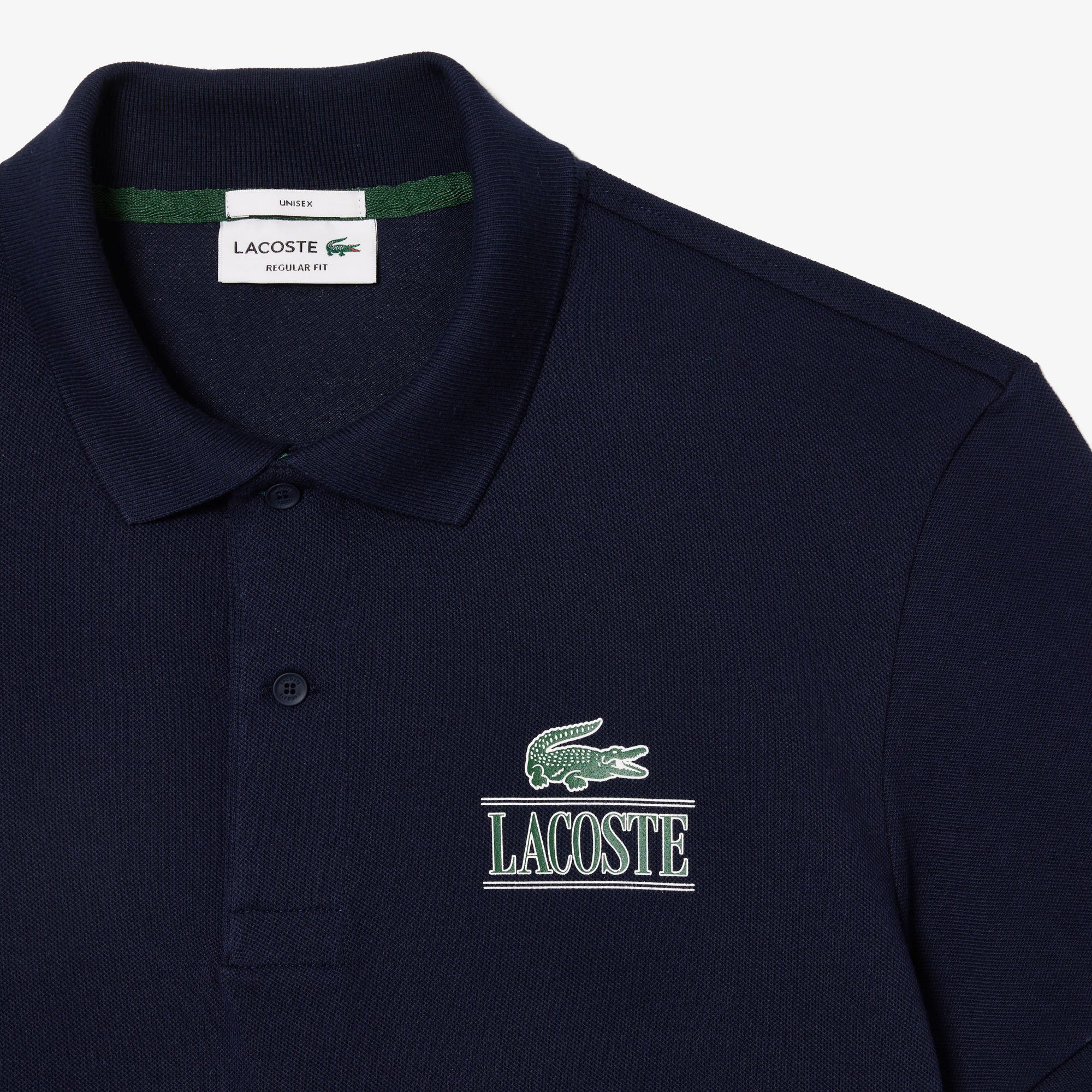 Áo Polo Lacoste Signature Nam Dáng Suông Họa Tiết In