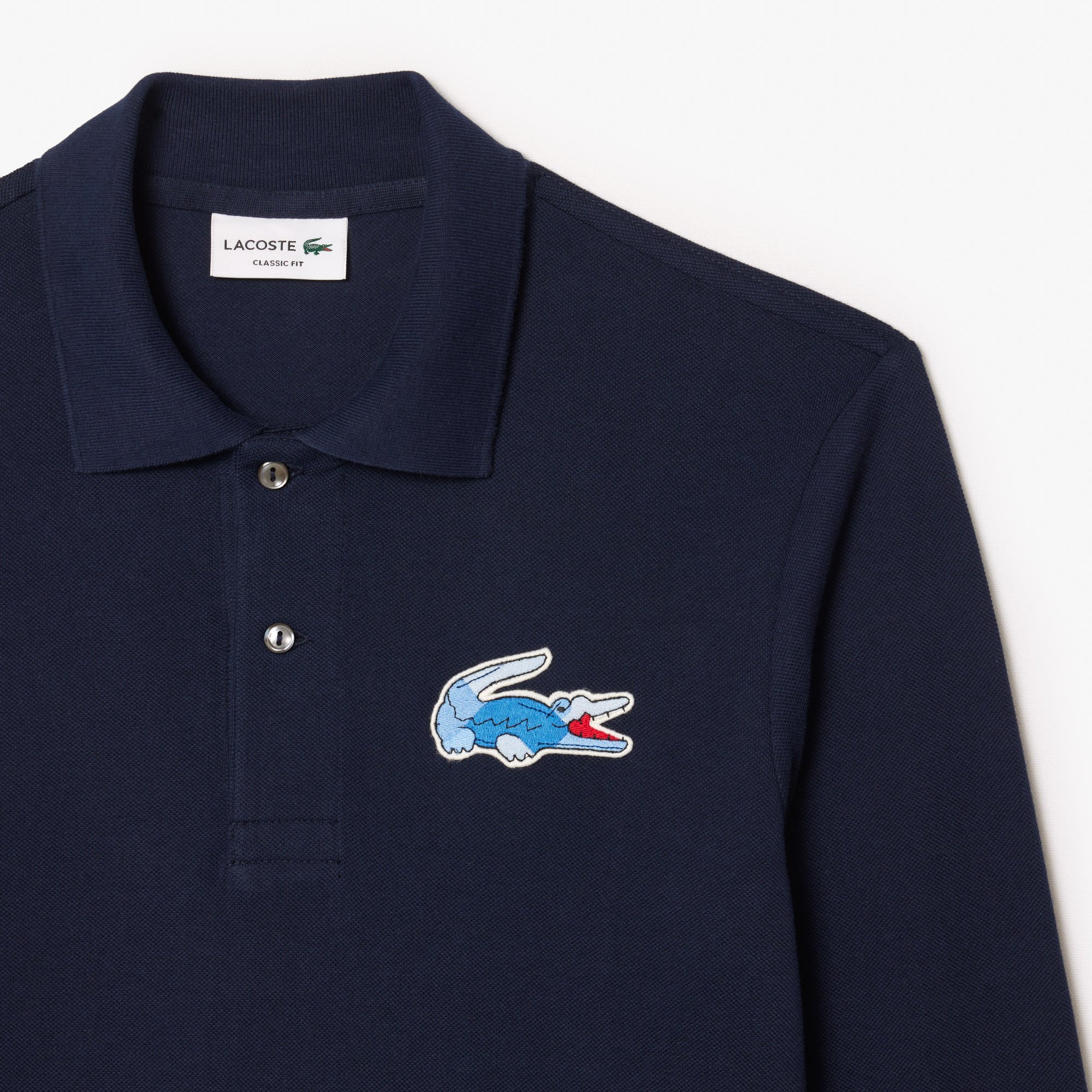 Áo Polo Lacoste Nam Dáng Cổ Điển Huy Hiệu Thêu L.12.12