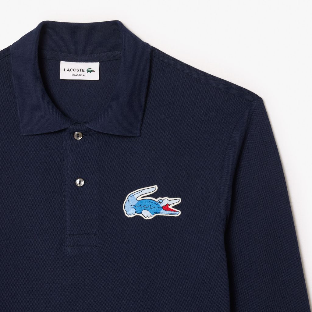 Áo Polo Lacoste Nam Dáng Cổ Điển Huy Hiệu Thêu L.12.12