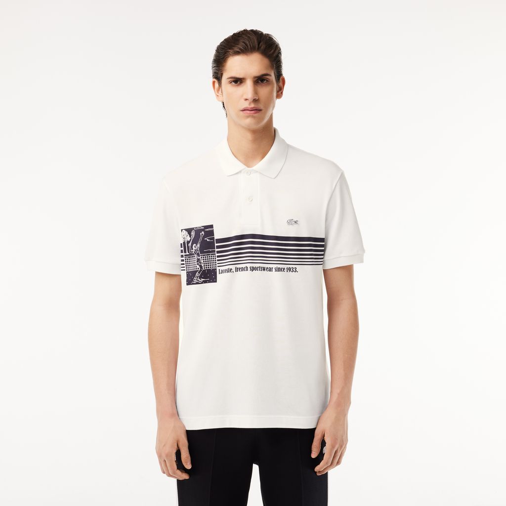 Áo Polo Lacoste Nam Original L.12.12 Họa Tiết In Sản Xuất Tại Pháp