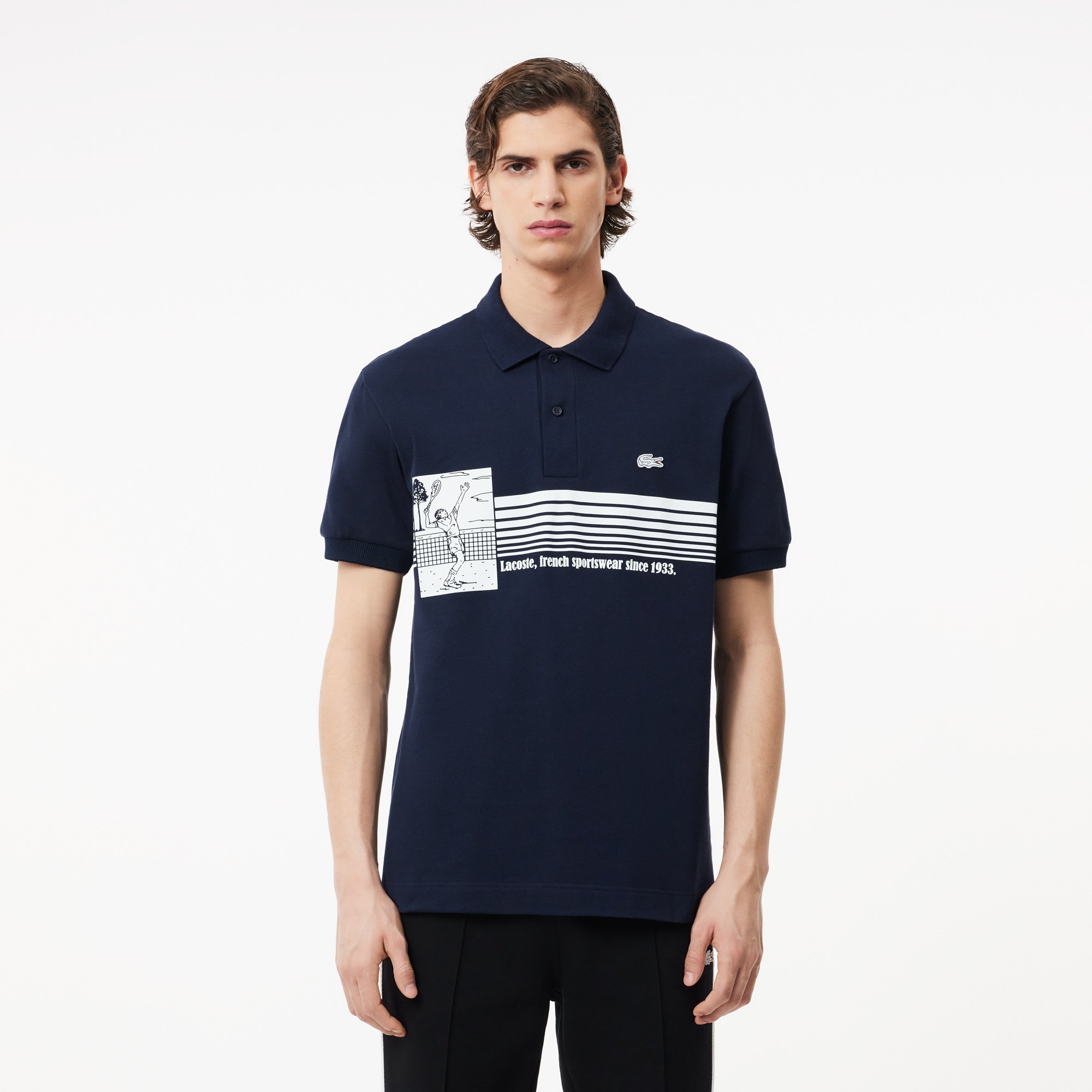 Áo Polo Lacoste Nam L.12.12 Dáng Cổ Điển Sản Xuất Tại Pháp