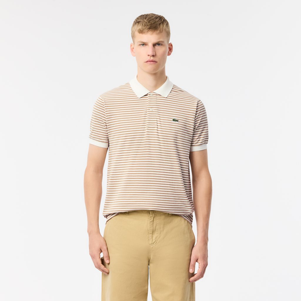 Áo Polo Lacoste Nam Original L.12.12 Sọc Chất Liệu Cotton