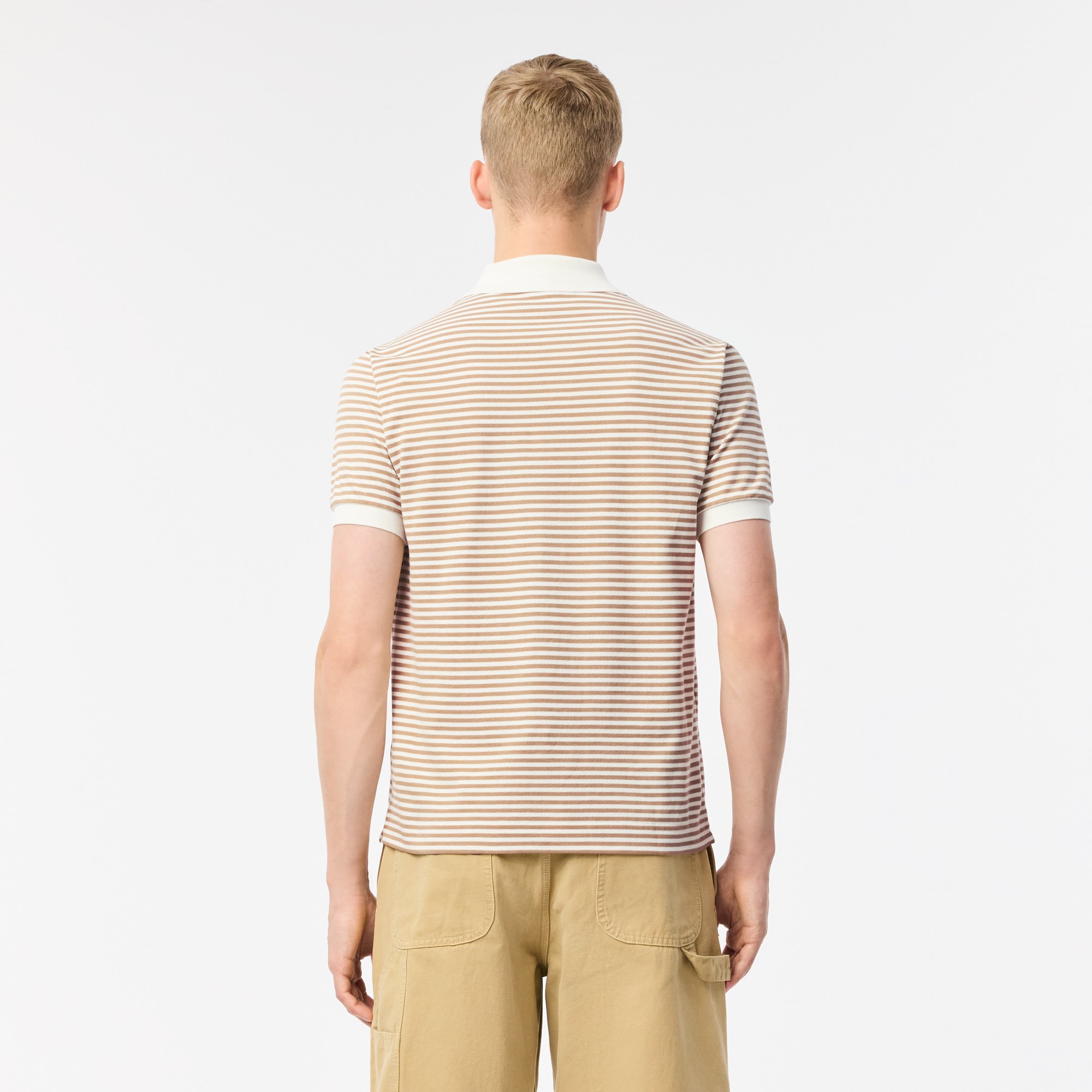 Áo Polo Lacoste Nam Original L.12.12 Sọc Chất Liệu Cotton