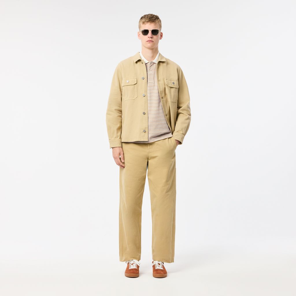 Áo Polo Lacoste Nam Original L.12.12 Sọc Chất Liệu Cotton