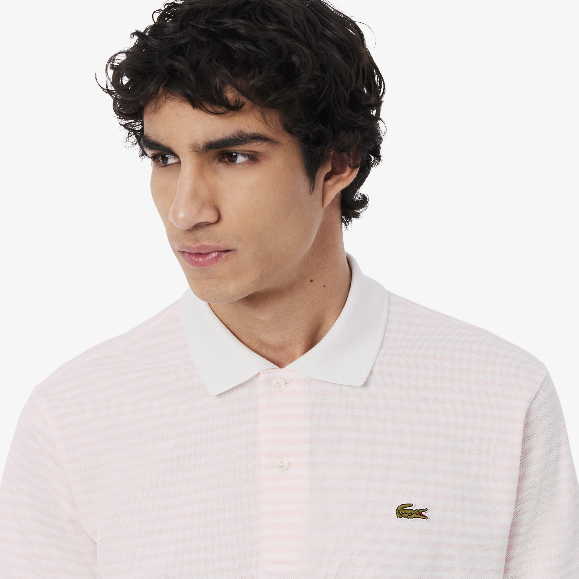 Áo Polo Lacoste Nam Original L.12.12 Sọc Chất Liệu Cotton