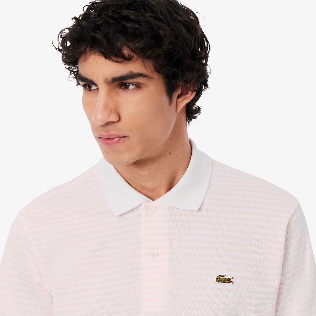 Áo Polo Lacoste Nam Original L.12.12 Sọc Chất Liệu Cotton