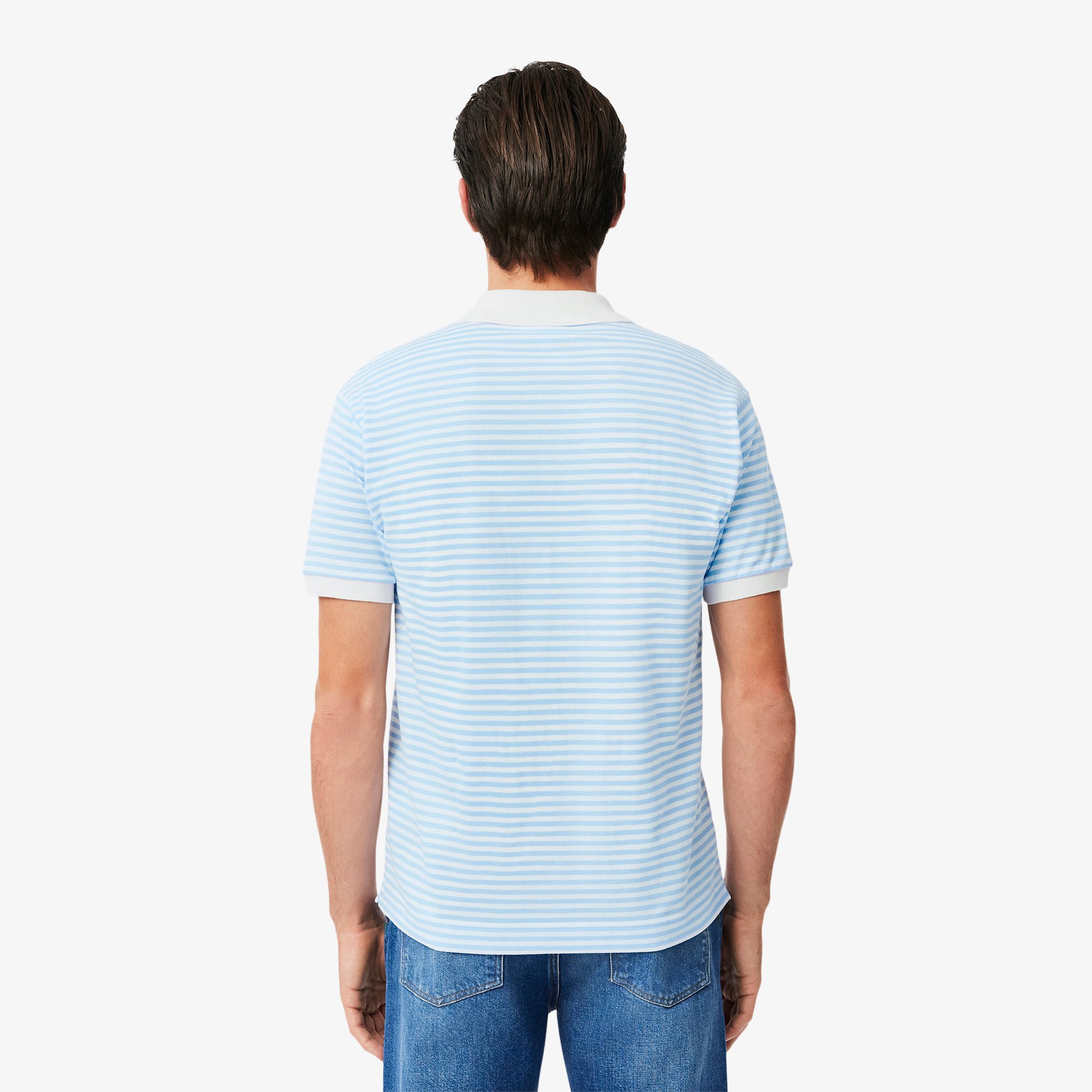 Áo Polo Lacoste Nam Original L.12.12 Sọc Chất Liệu Cotton