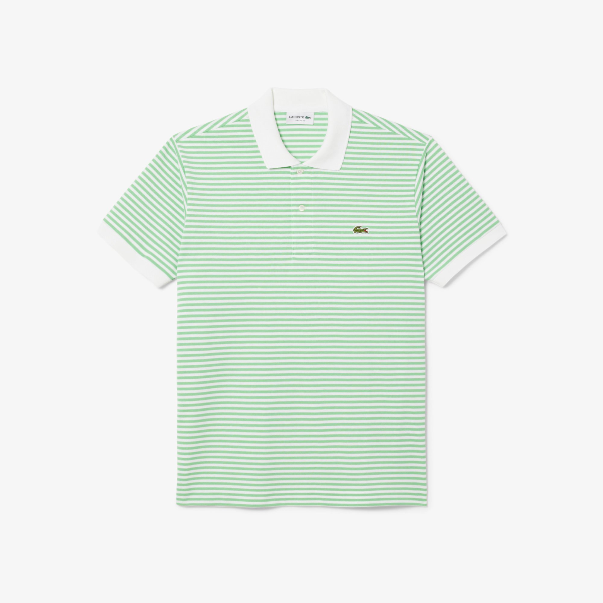 Áo Polo Lacoste Nam Original L.12.12 Sọc Chất Liệu Cotton